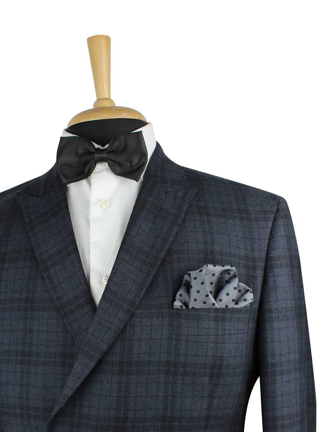 Kavove The Graceful Polka Dot Grey Pocket Square For Men