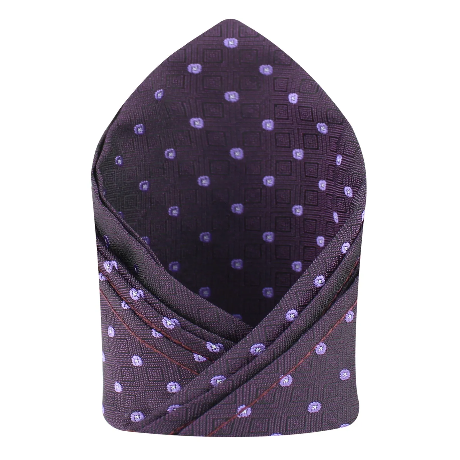 Kavove The Polka Abstract Fusion Purple Pocket Square For Men
