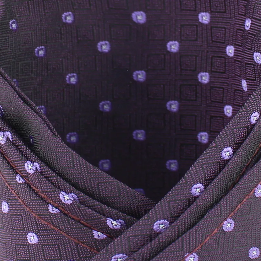 Kavove The Polka Abstract Fusion Purple Pocket Square For Men