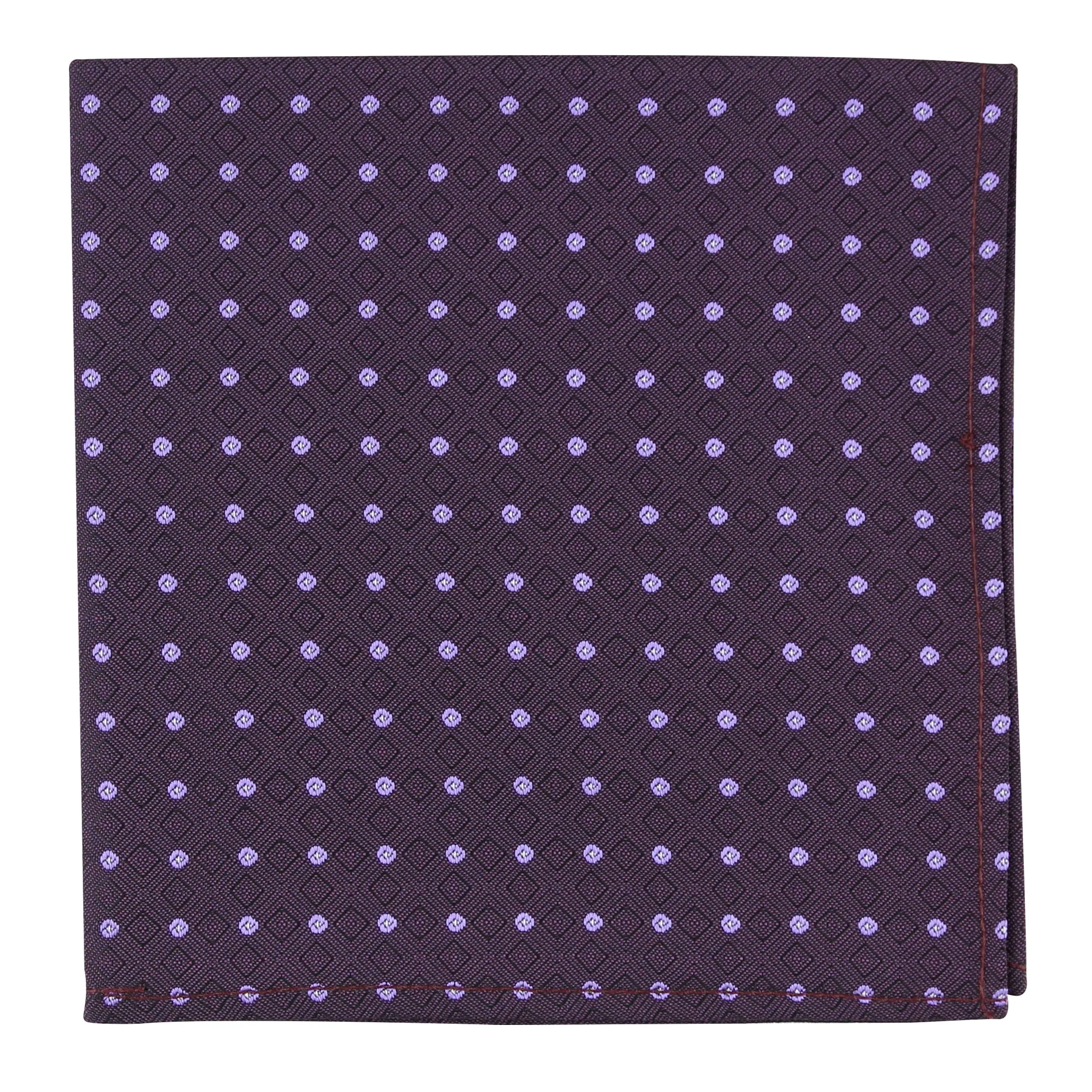 Kavove The Polka Abstract Fusion Purple Pocket Square For Men
