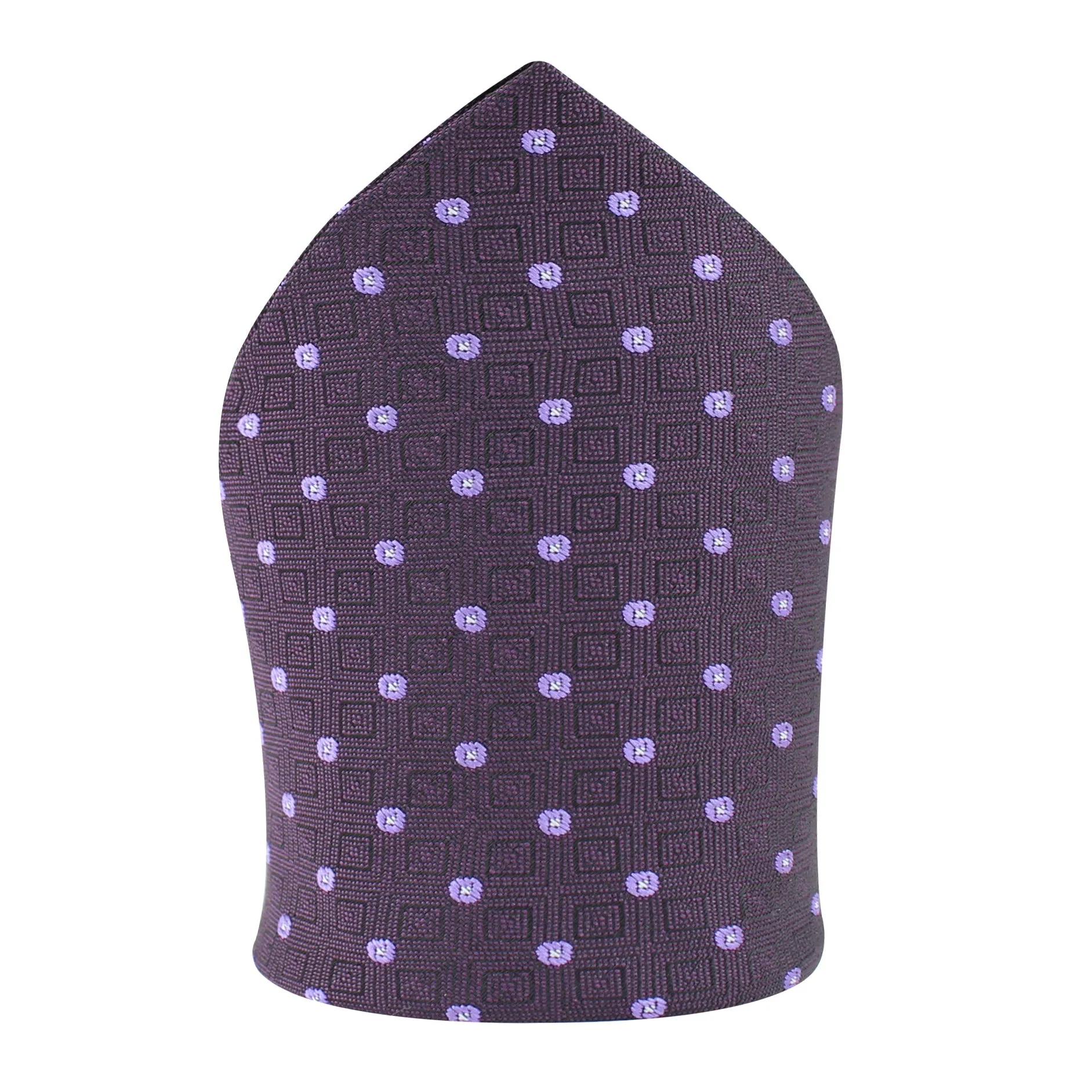 Kavove The Polka Abstract Fusion Purple Pocket Square For Men