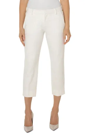 Kelsey Knit Crop With Slit | Vintage White