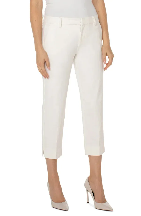 Kelsey Knit Crop With Slit | Vintage White