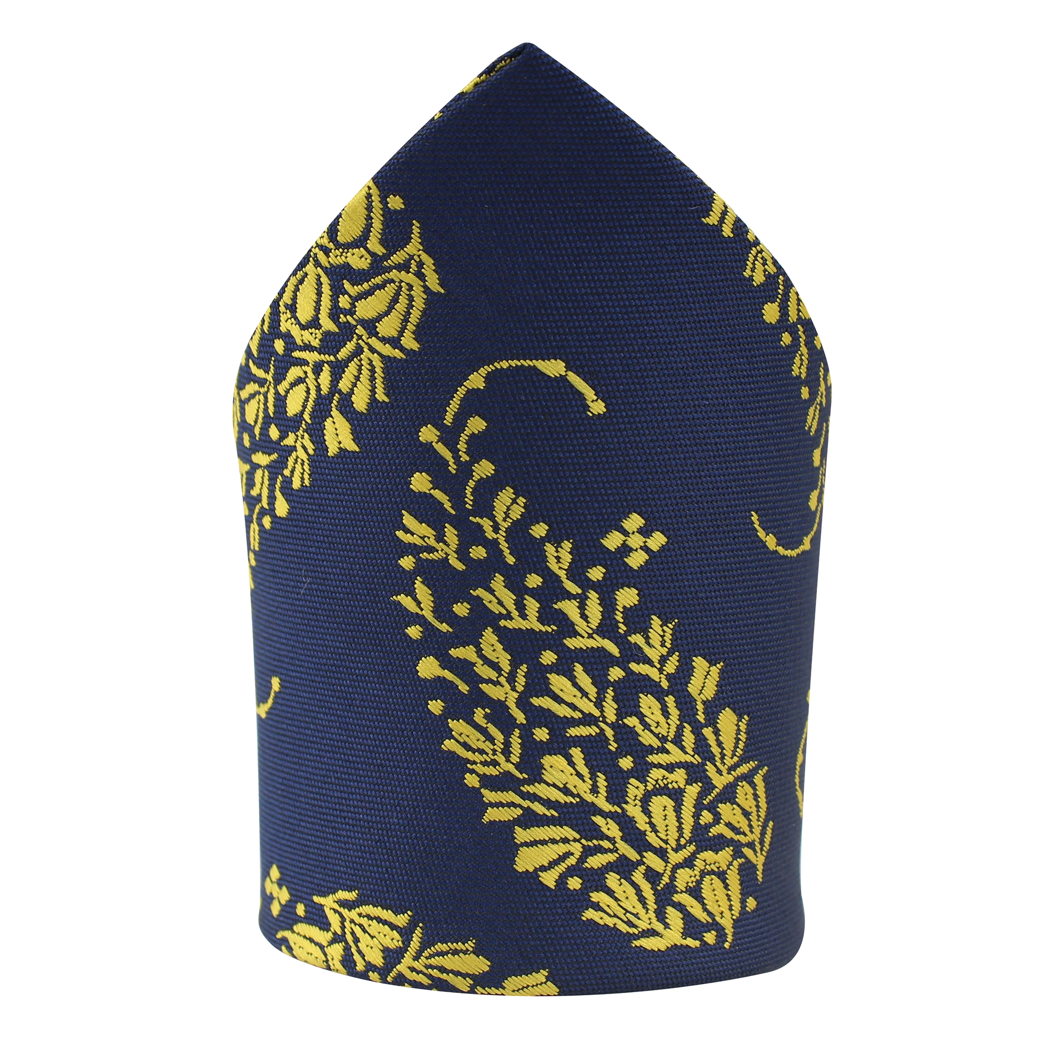 Kovove Blue and Yellow Floral Pocket Square For Men