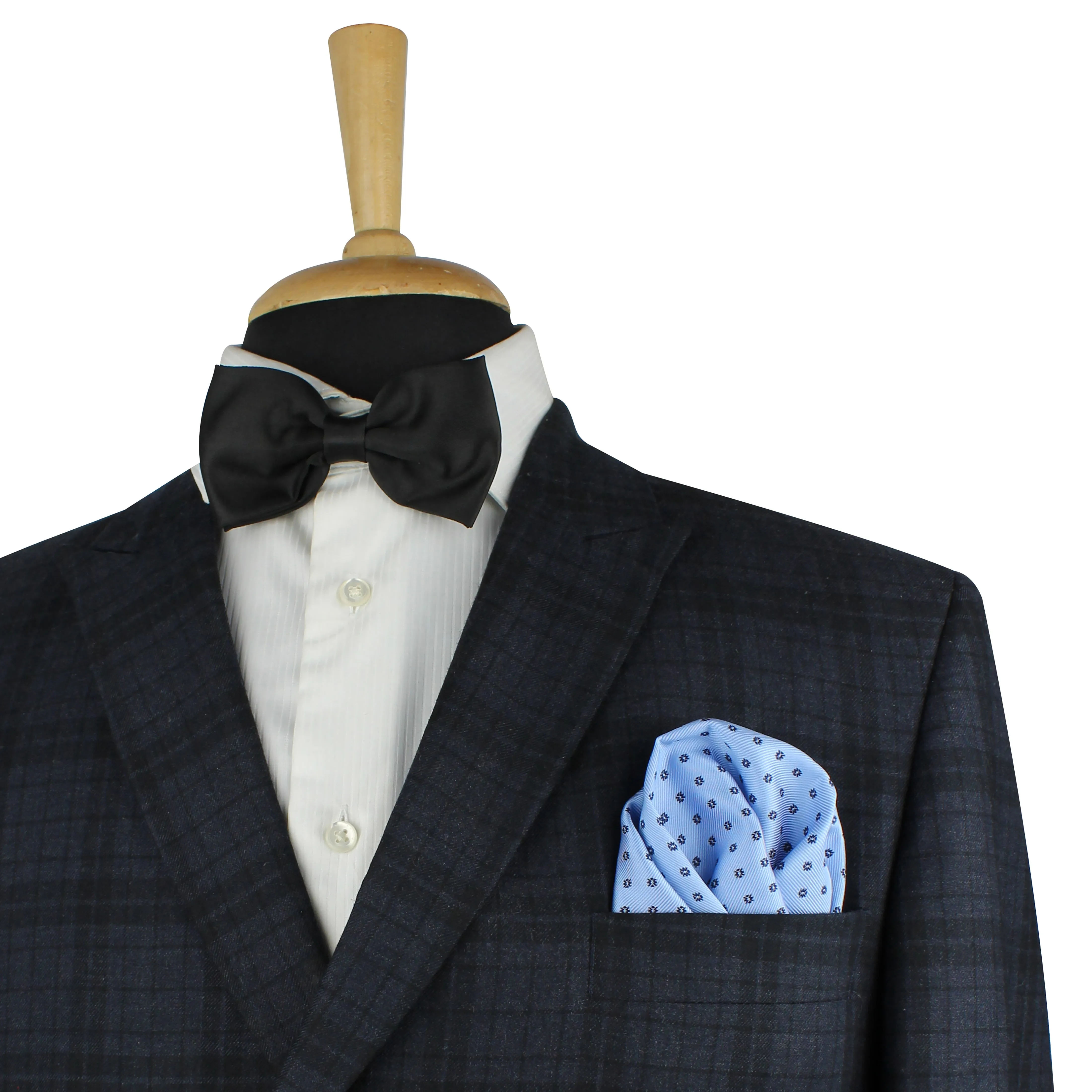 Kovove Classy Cyan Polka Dot Pocket Square For Men
