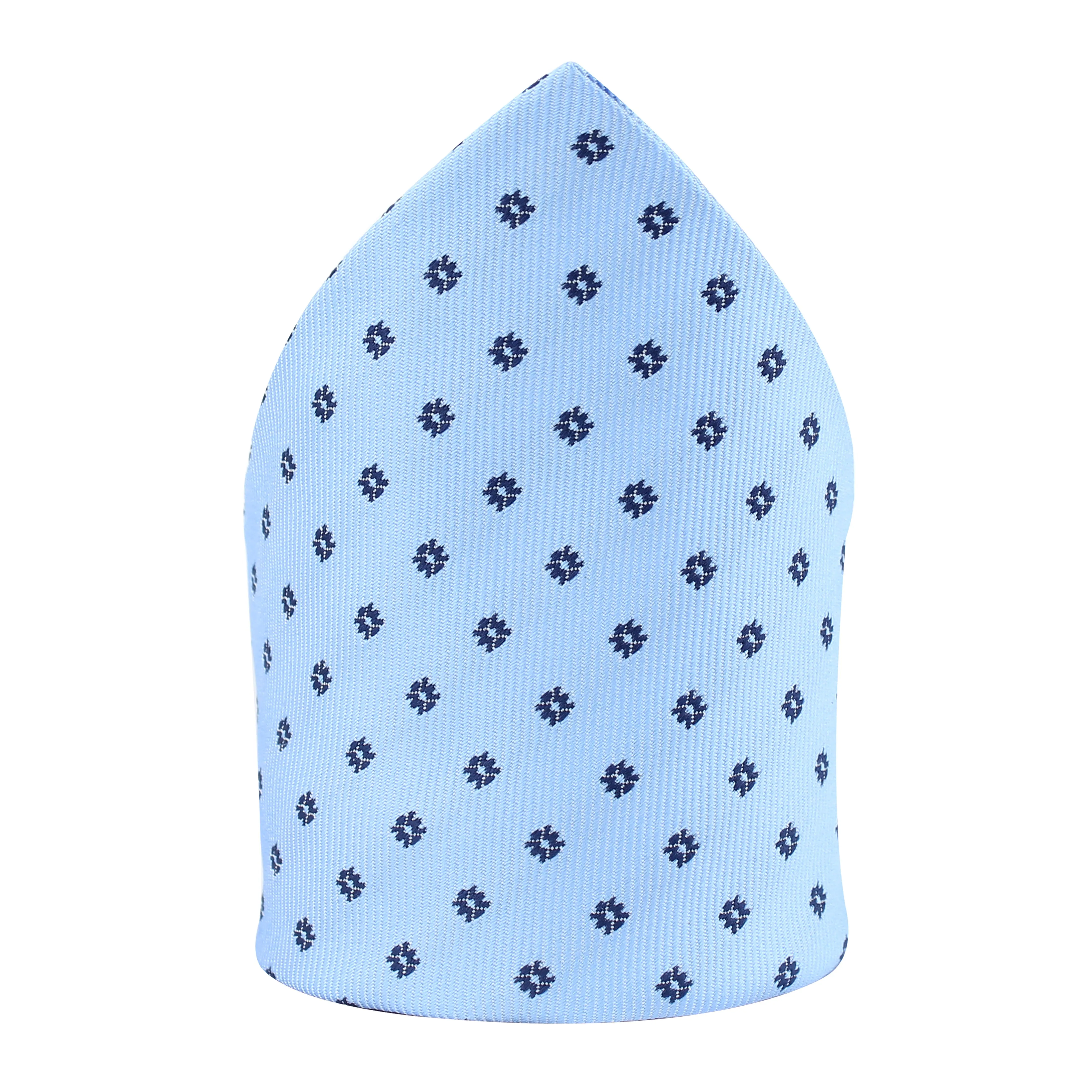 Kovove Classy Cyan Polka Dot Pocket Square For Men