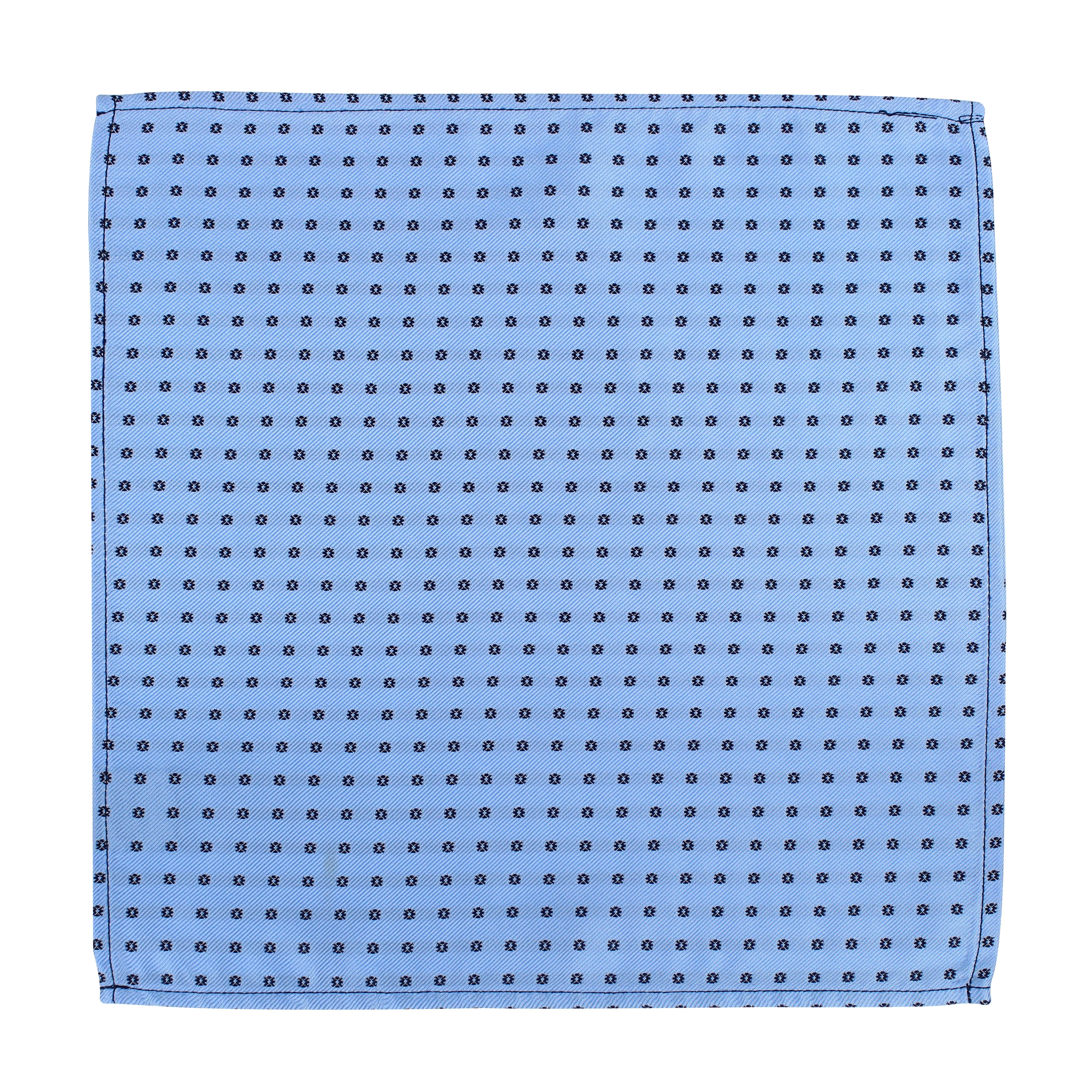 Kovove Classy Cyan Polka Dot Pocket Square For Men
