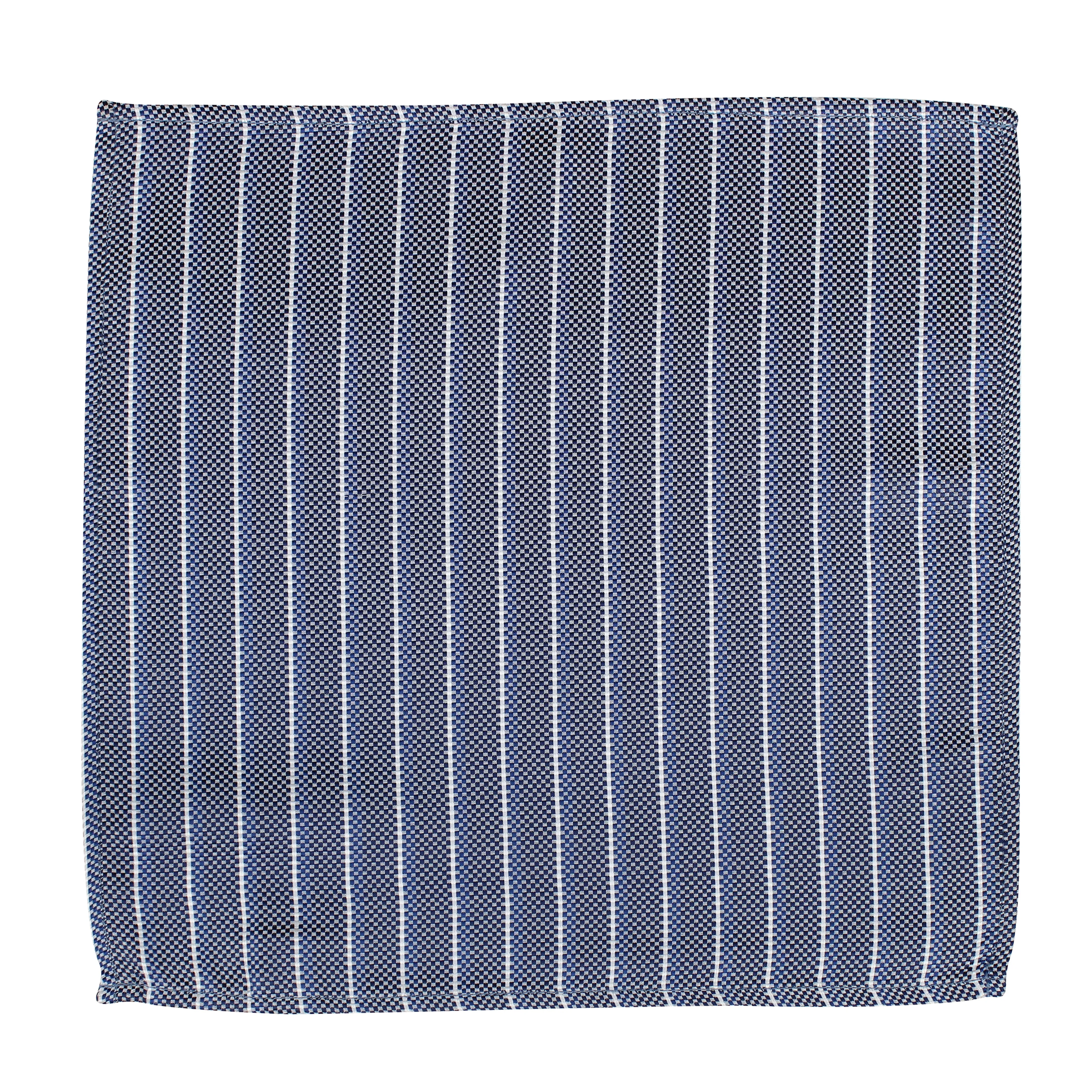 Kovove Elegant White Striped Pocket Square For Men