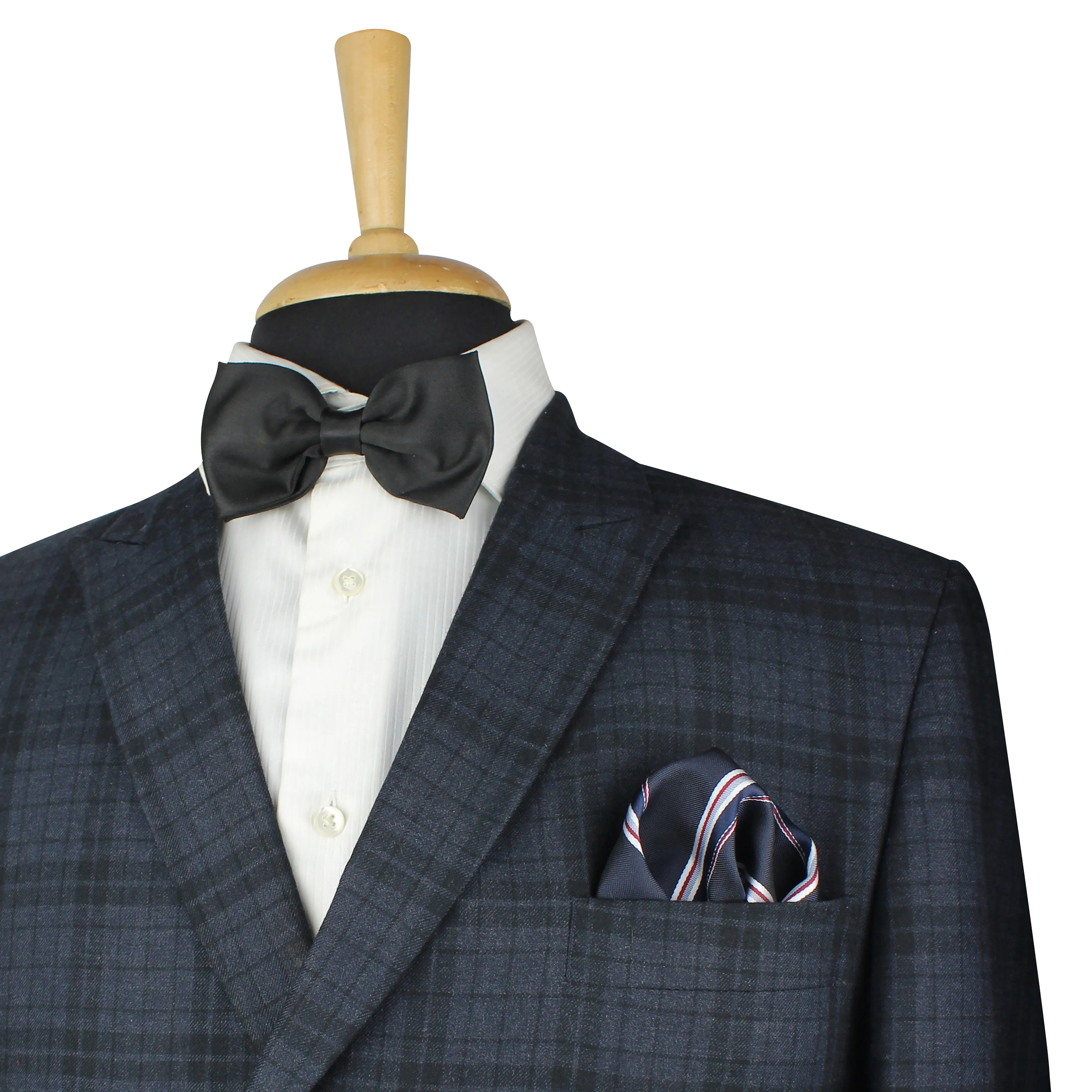 Kovove Pleasing Blue Striped Pocket Square For Men