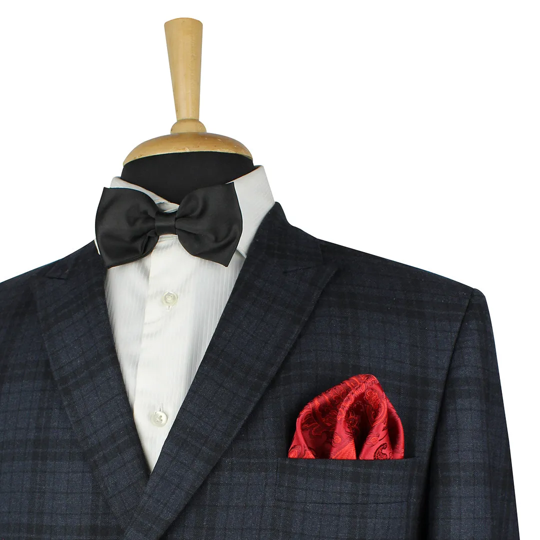 Kovove Red Floral Pocket Square For Men