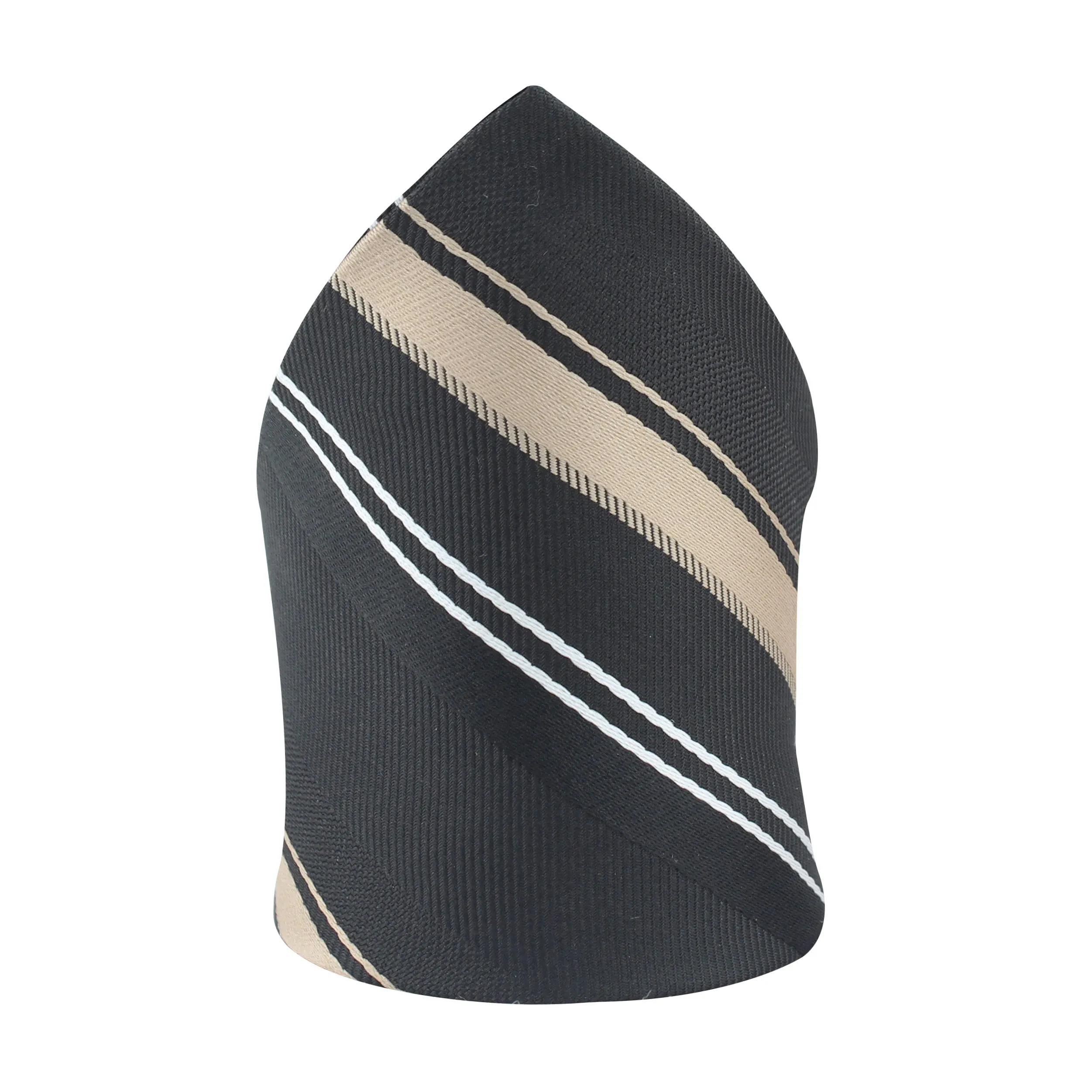 Kovove Smoothing Black Striped Pocket Square For Men