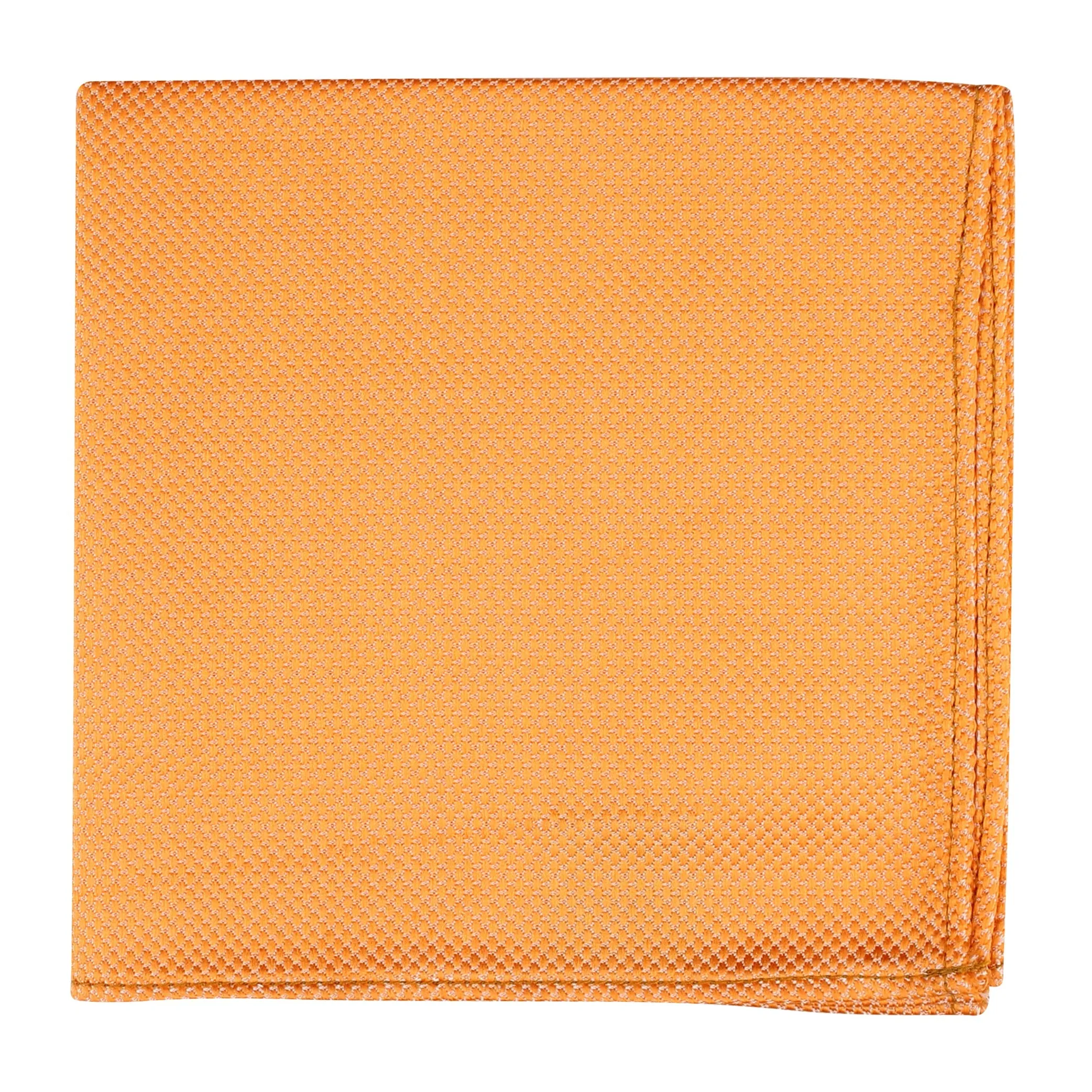 Kovove The Elegant Self Checkered Orange Pocket Square For Men