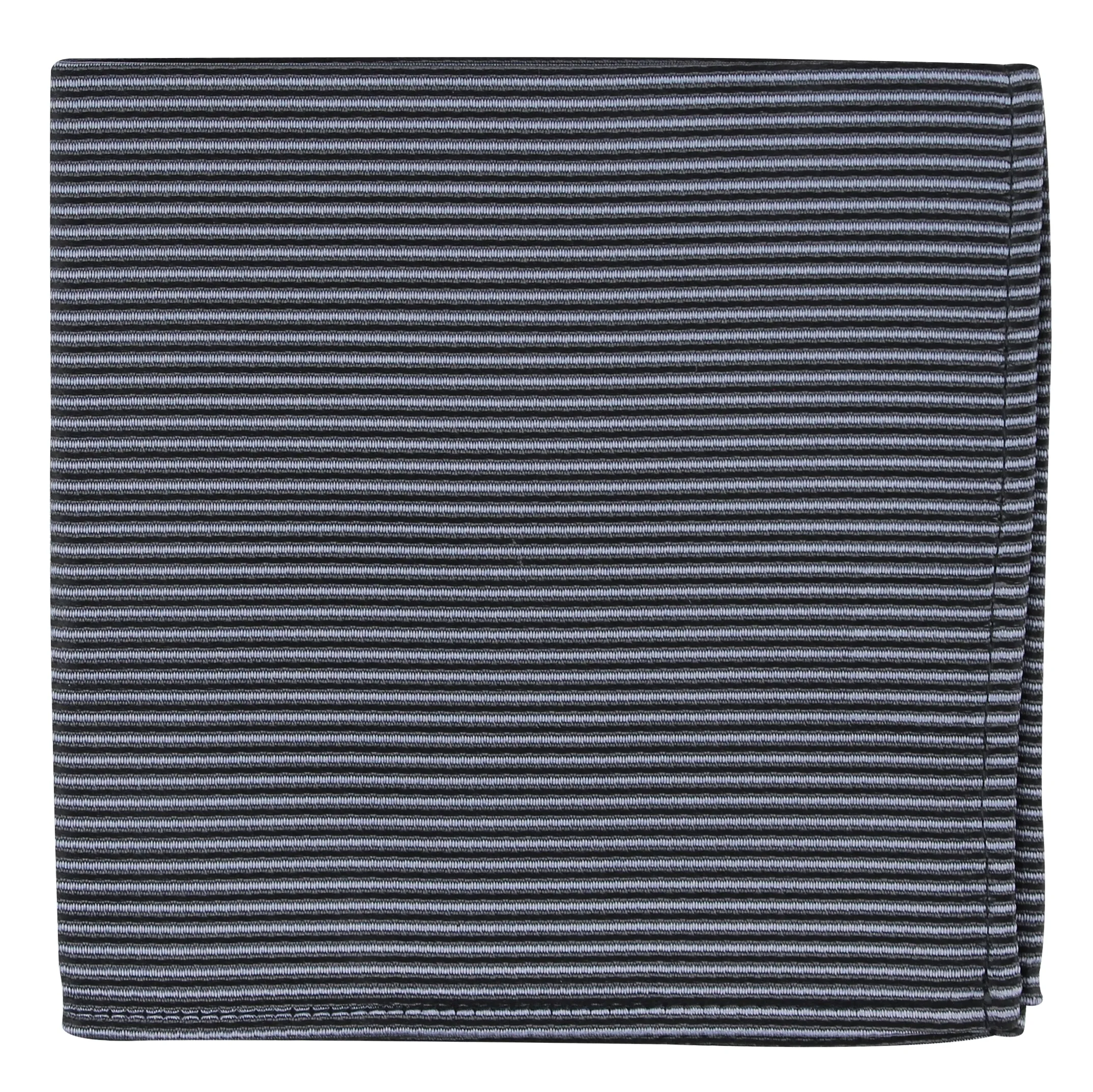 Kovove The Phoenix Striped Black Pocket Square For Men