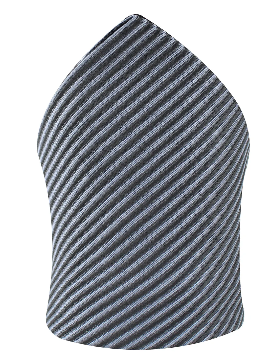 Kovove The Phoenix Striped Black Pocket Square For Men