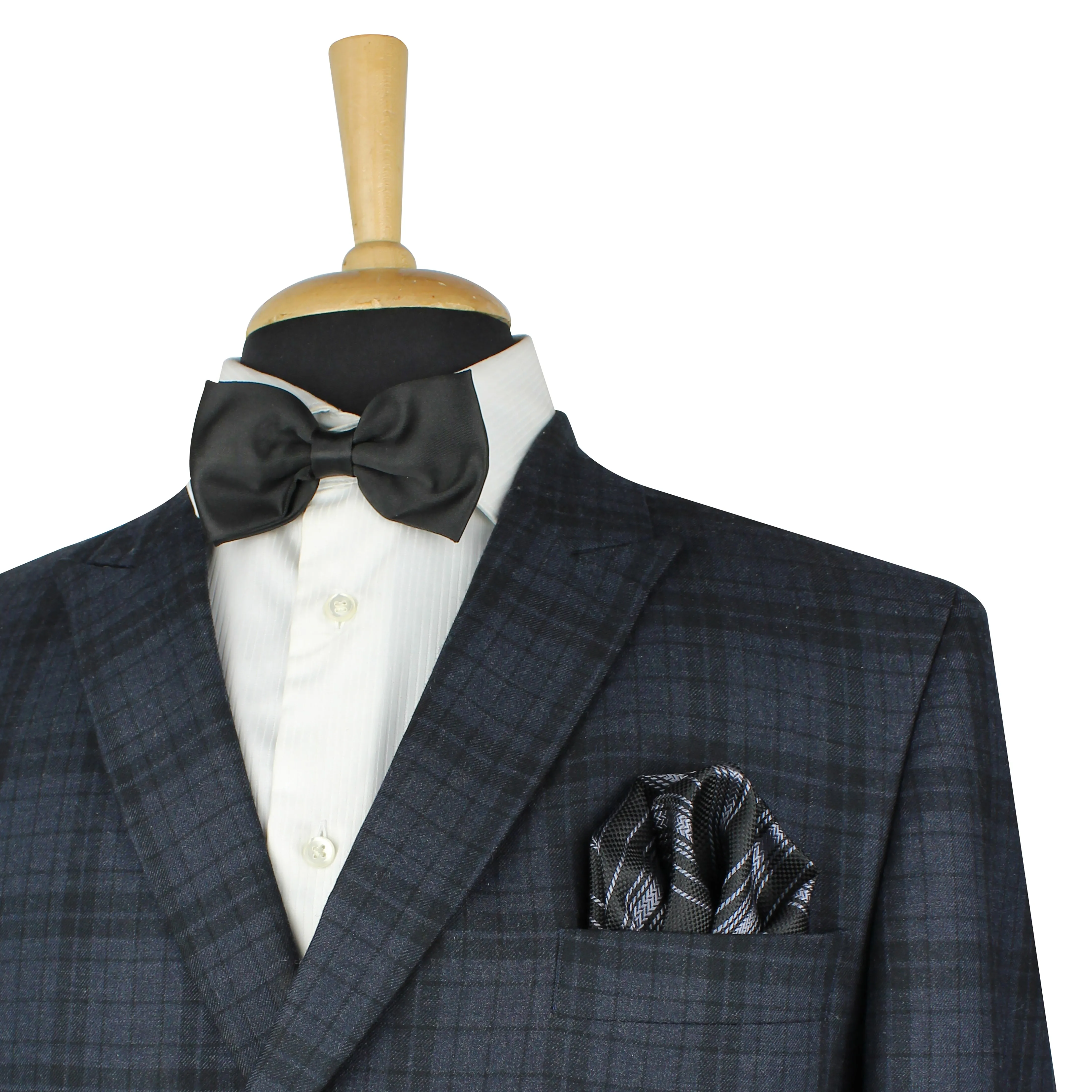 Kovove The Trend Setter Black Striped Pocket Square For Men