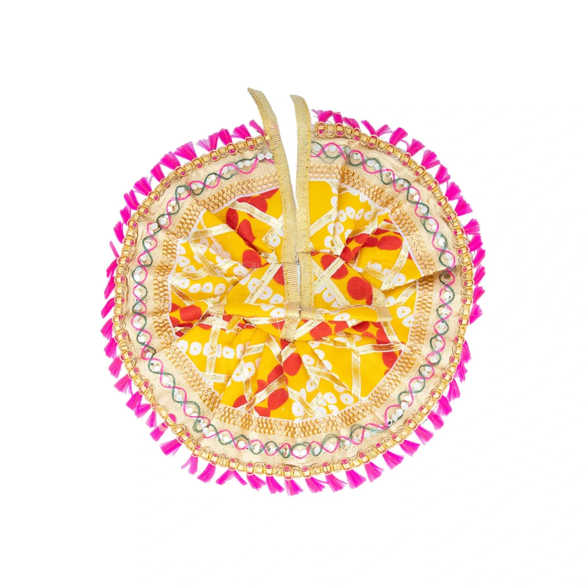 Krishnar Dress - 7.5 Inches | Gol Poshak for Deity/ Assorted Colour