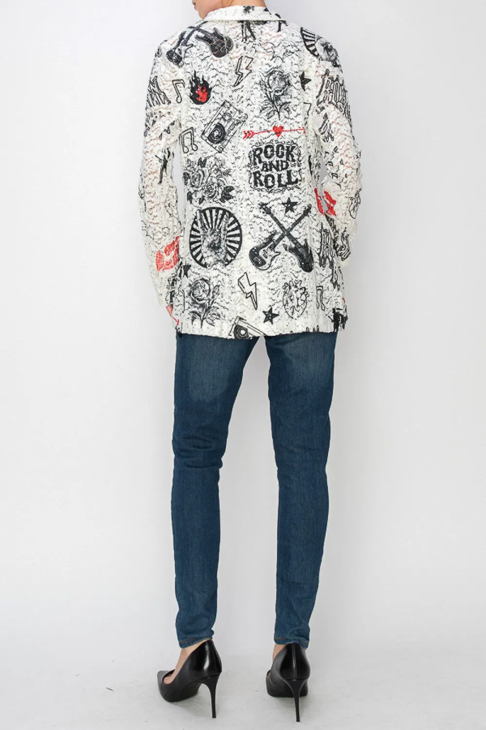 Lace and Sequin Rock n Roll Jacket