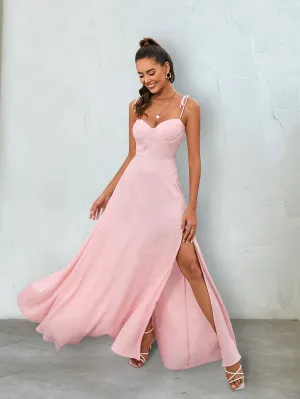 Lacing Strap Crisscross Back Cami Dress