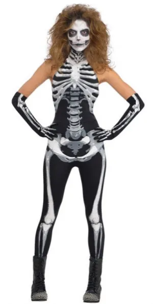 Lady Bones Skelett Kostüm für Damen