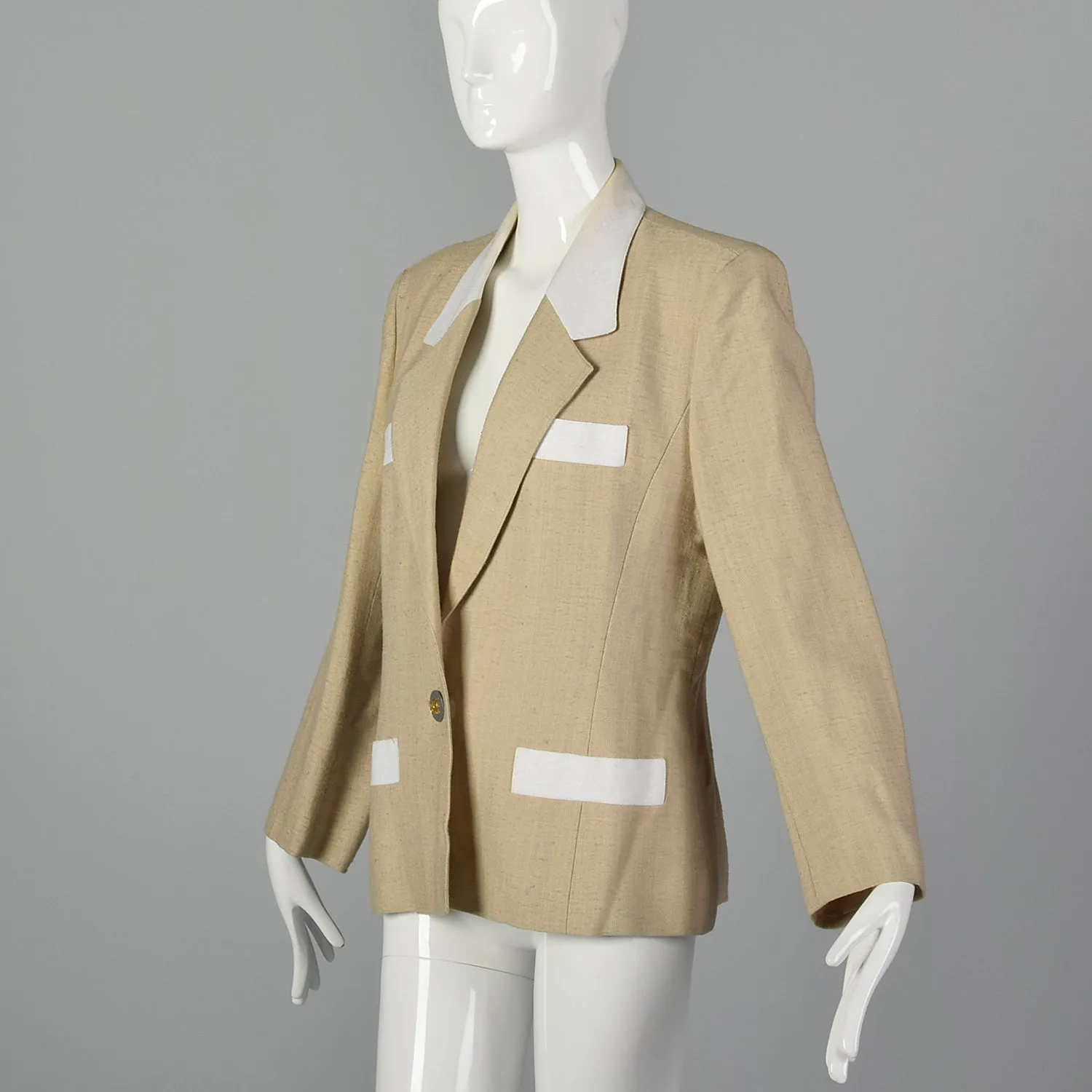 Large Hermés 1970s Tan Blazer