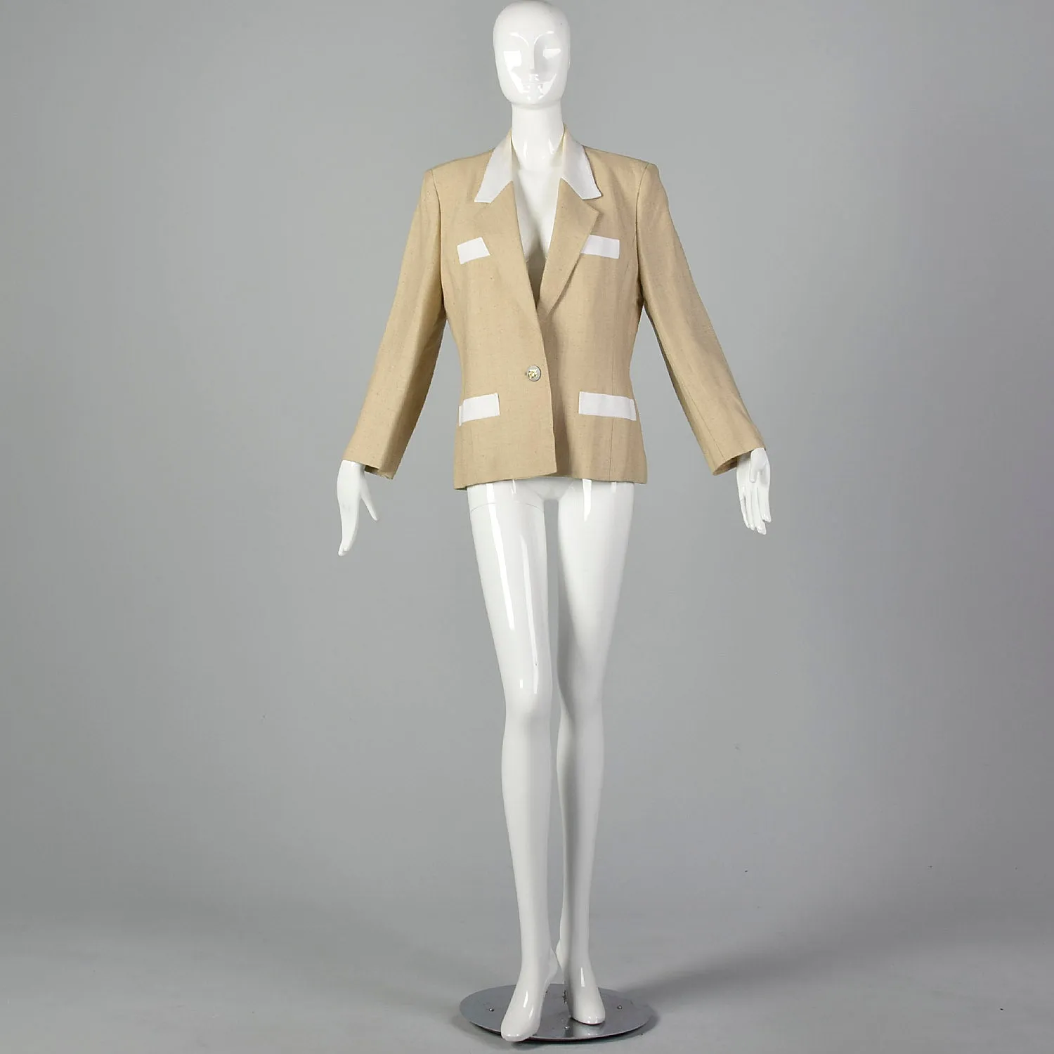 Large Hermés 1970s Tan Blazer