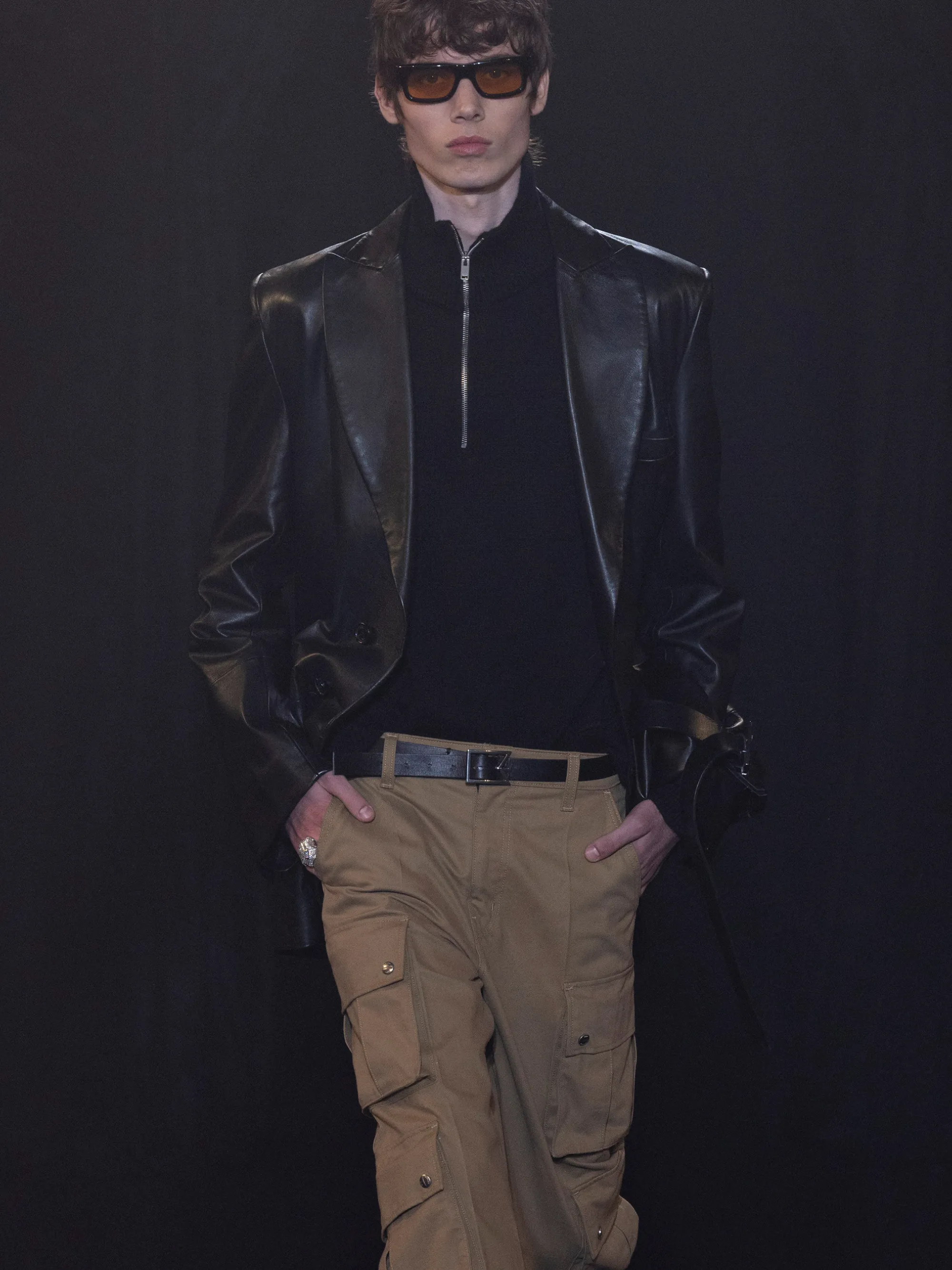 LEATHER BLAZER