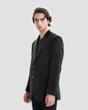Leather Necklined Blazer