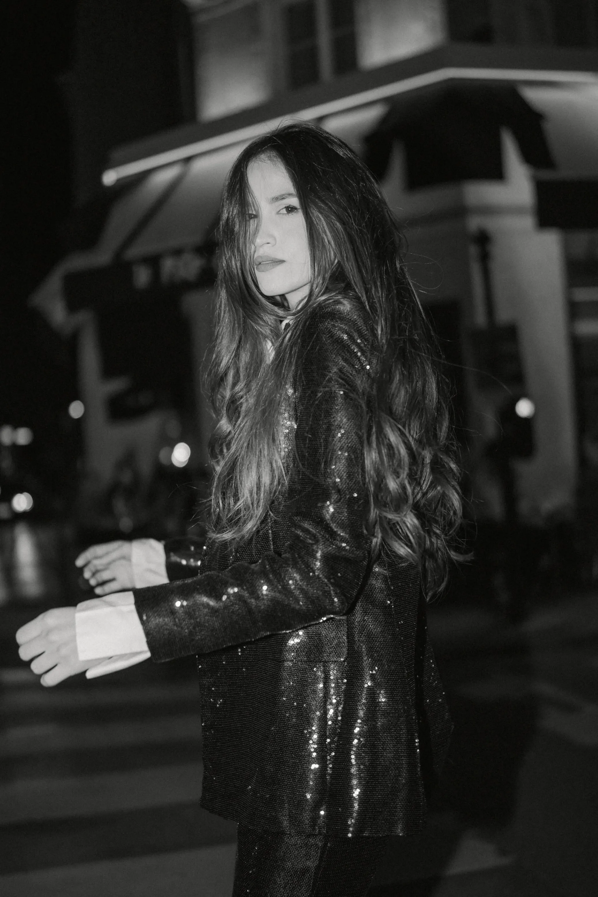 Leo Black Sequin Blazer