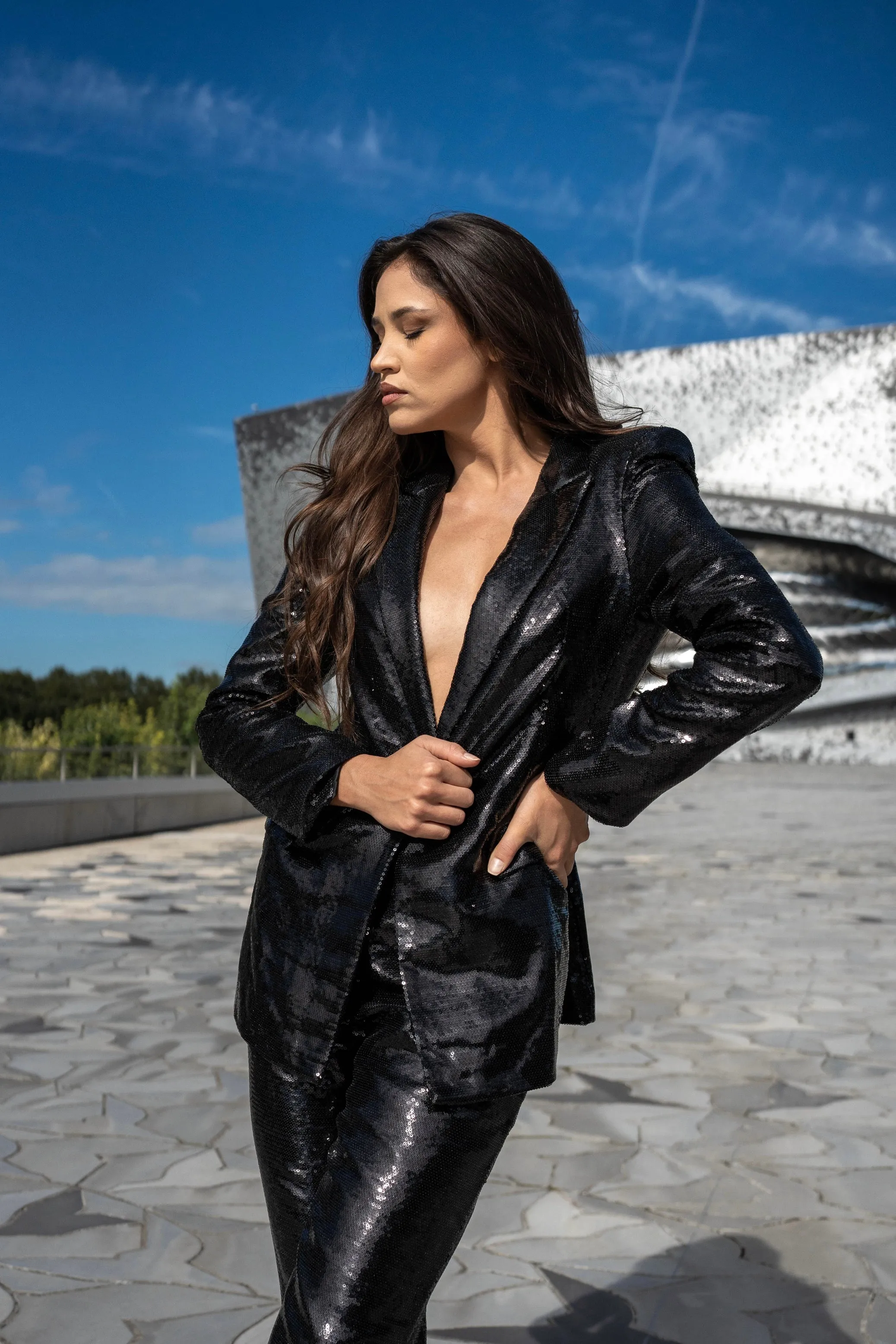 Leo Black Sequin Blazer