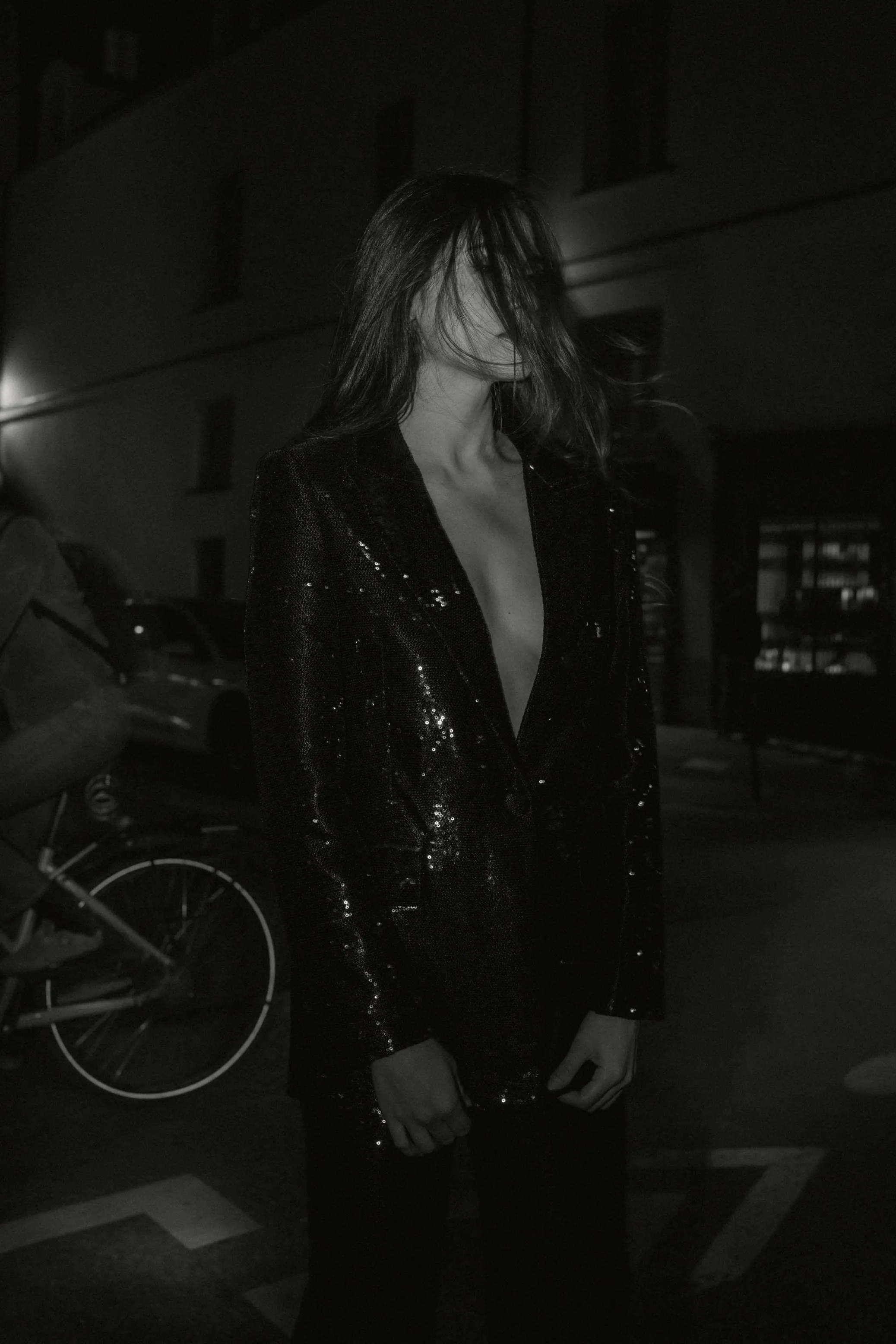 Leo Black Sequin Blazer