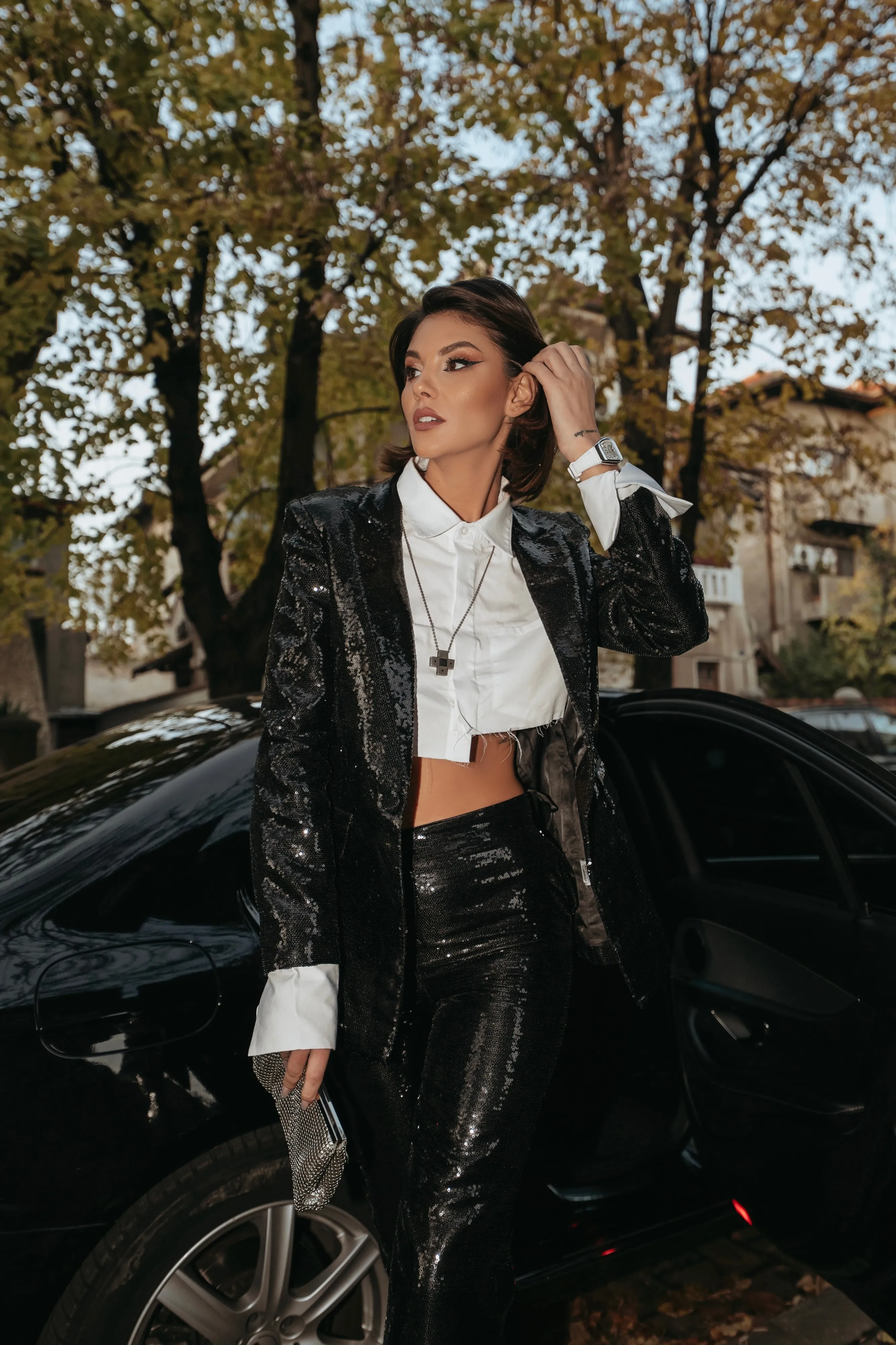 Leo Black Sequin Blazer
