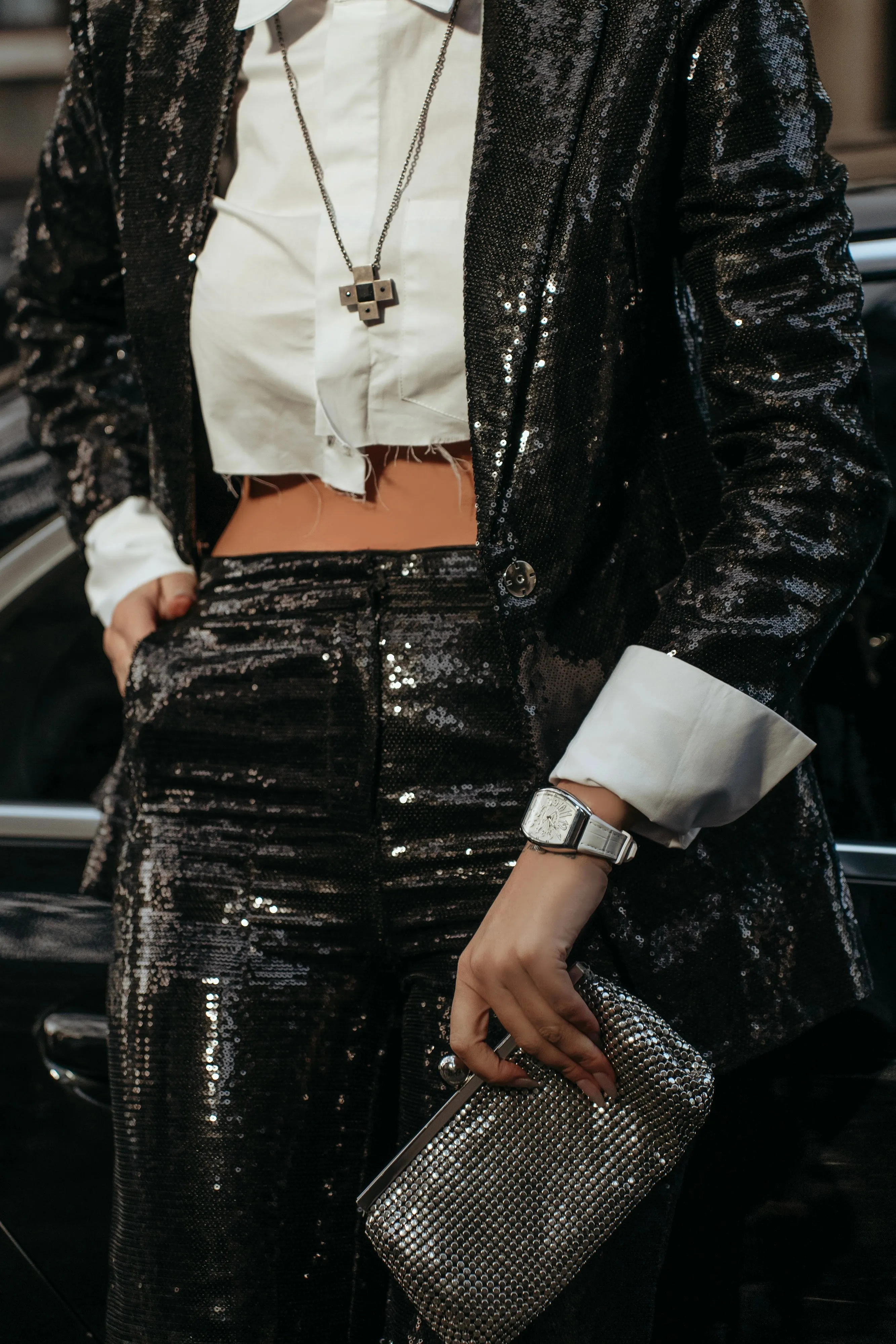 Leo Black Sequin Blazer