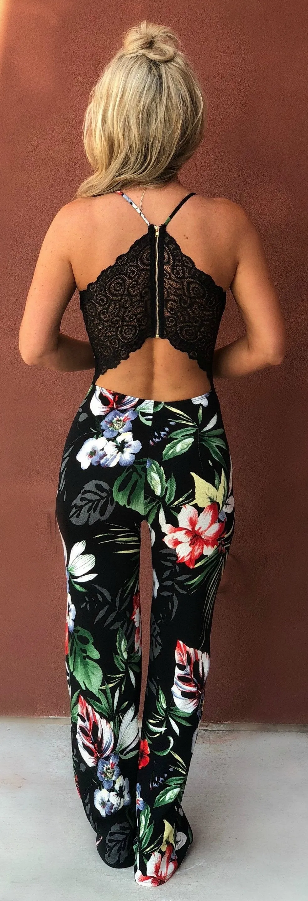 Life is Great Floral Jumpsuit