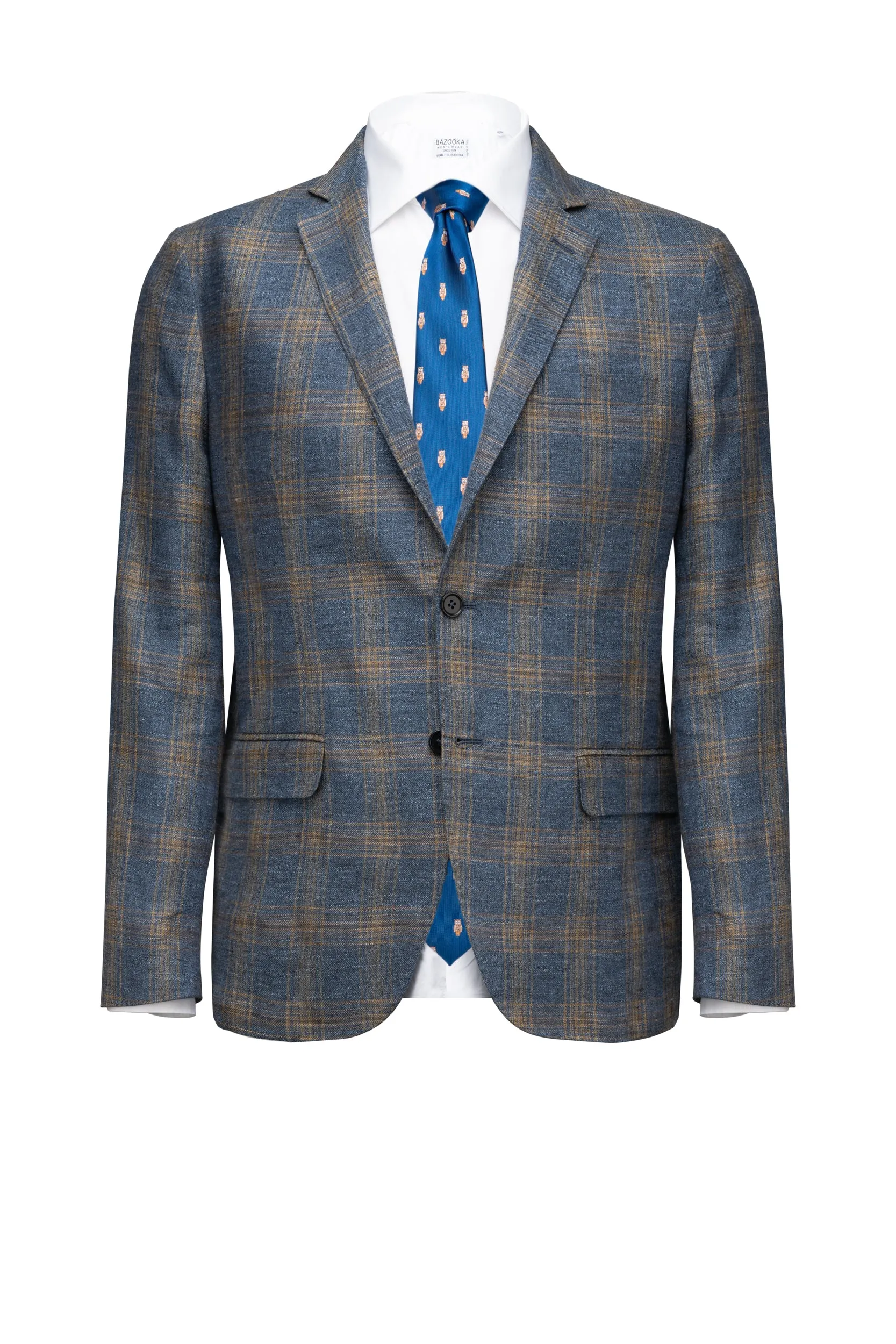 Light Blue/Sand Linen Blazer