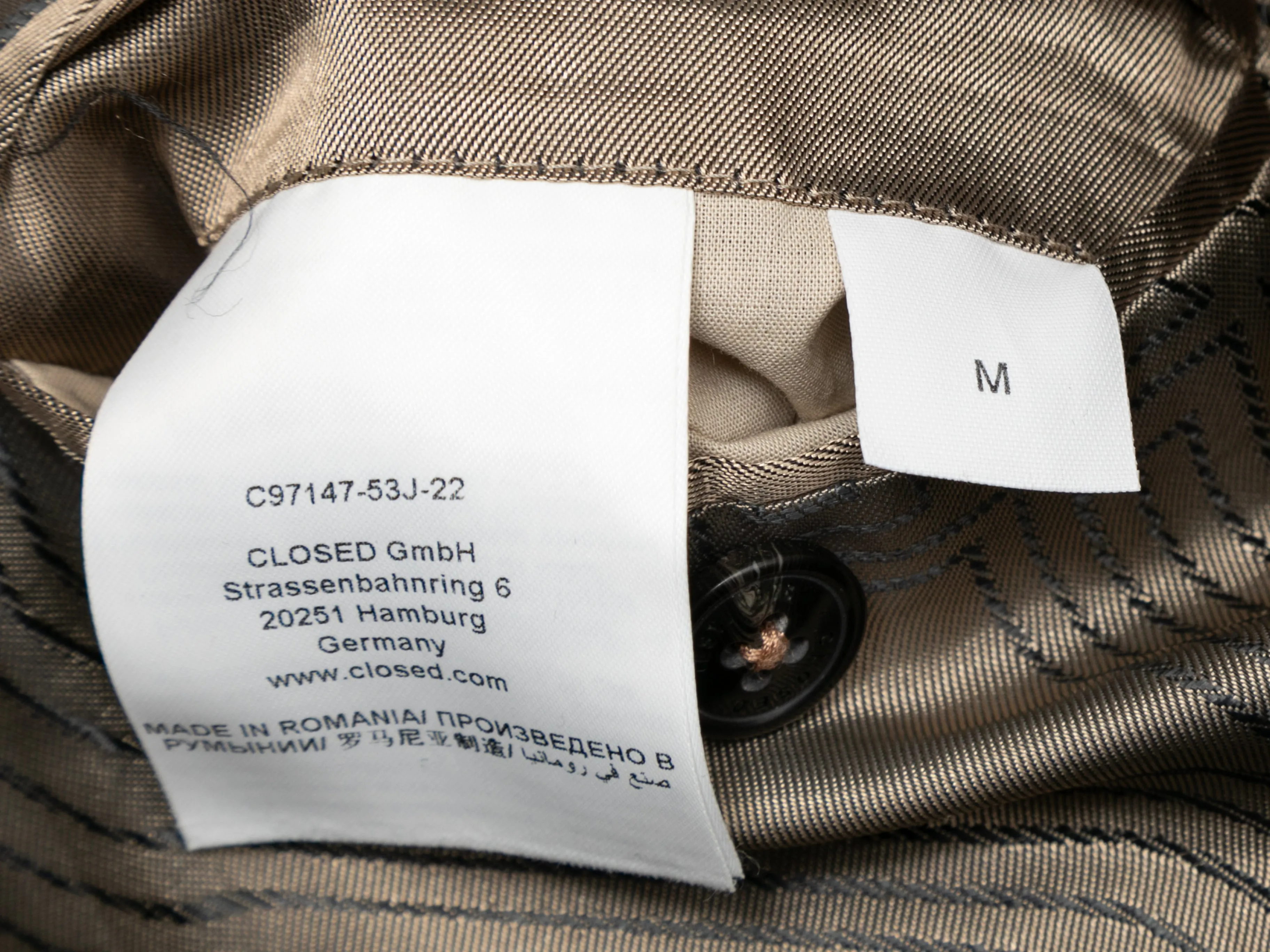 Light Brown Closed Double-Breasted Blazer Size US M
