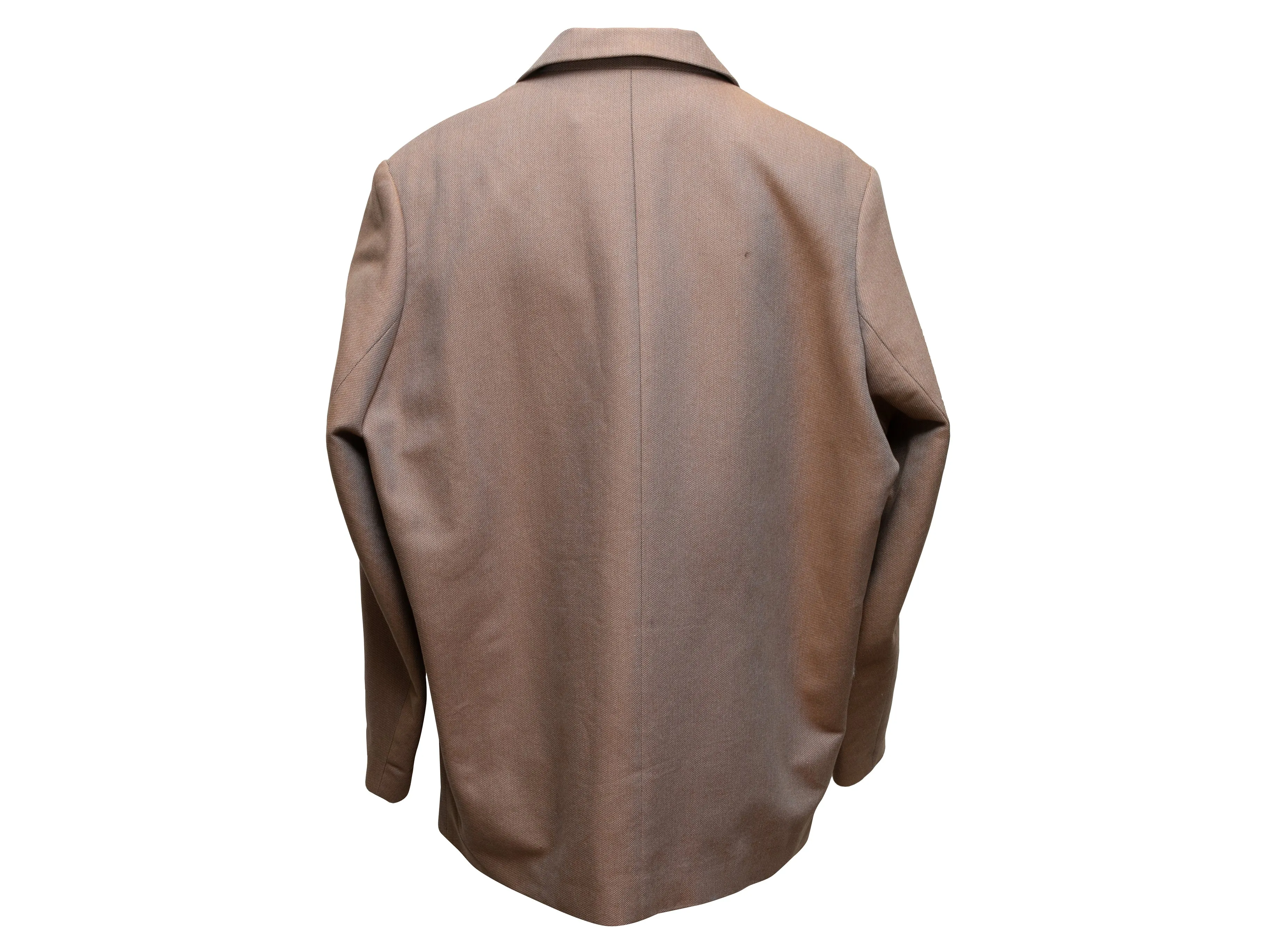 Light Brown Closed Double-Breasted Blazer Size US M