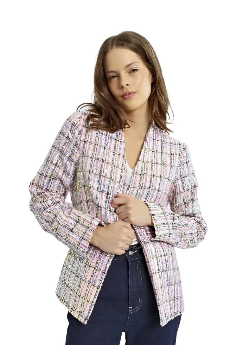 Lili Sidonio Tweed and sequin Blazer