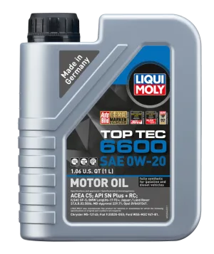 LIQUI MOLY 1L Top Tec 6600 Motor Oil SAE 0W20