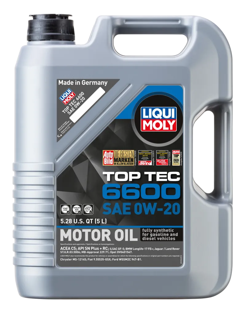 LIQUI MOLY 5L Top Tec 6600 Motor Oil SAE 0W20