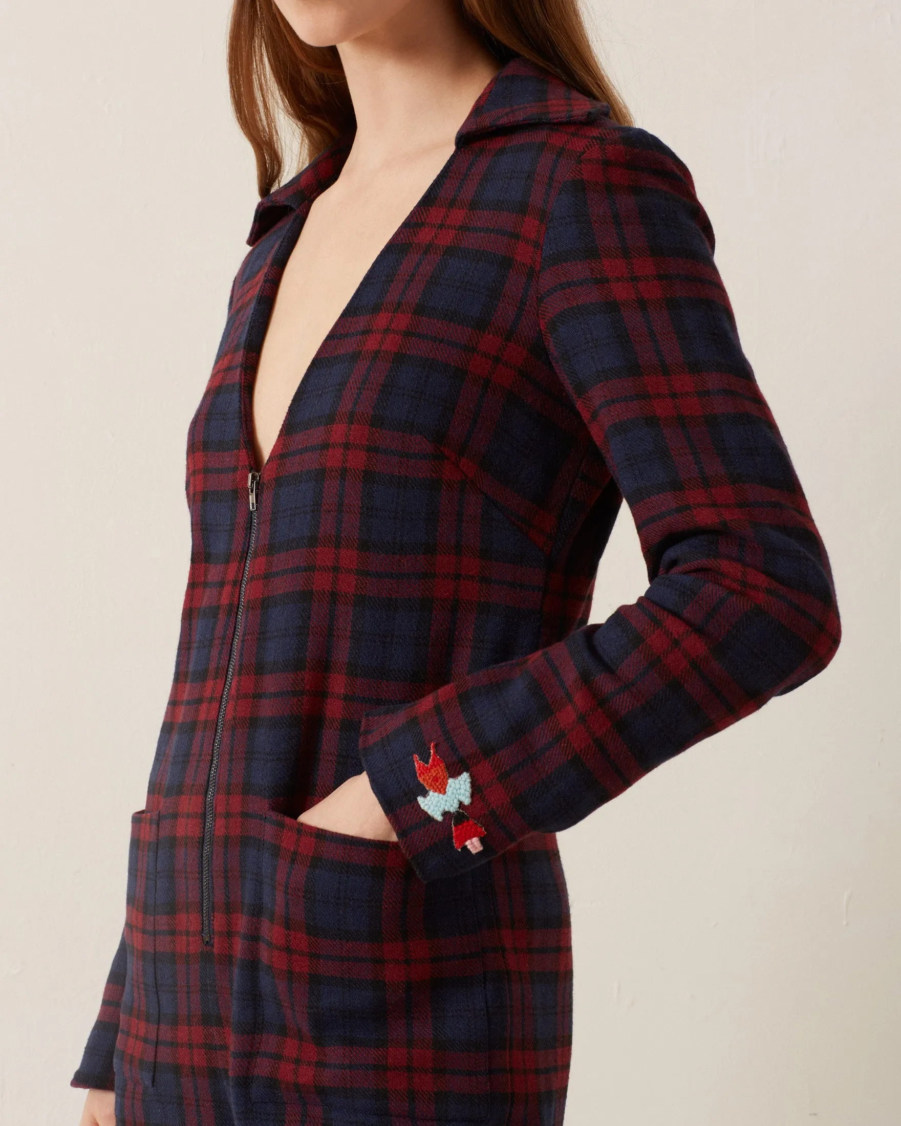 Louisa Berry Plaid Jumpsuit