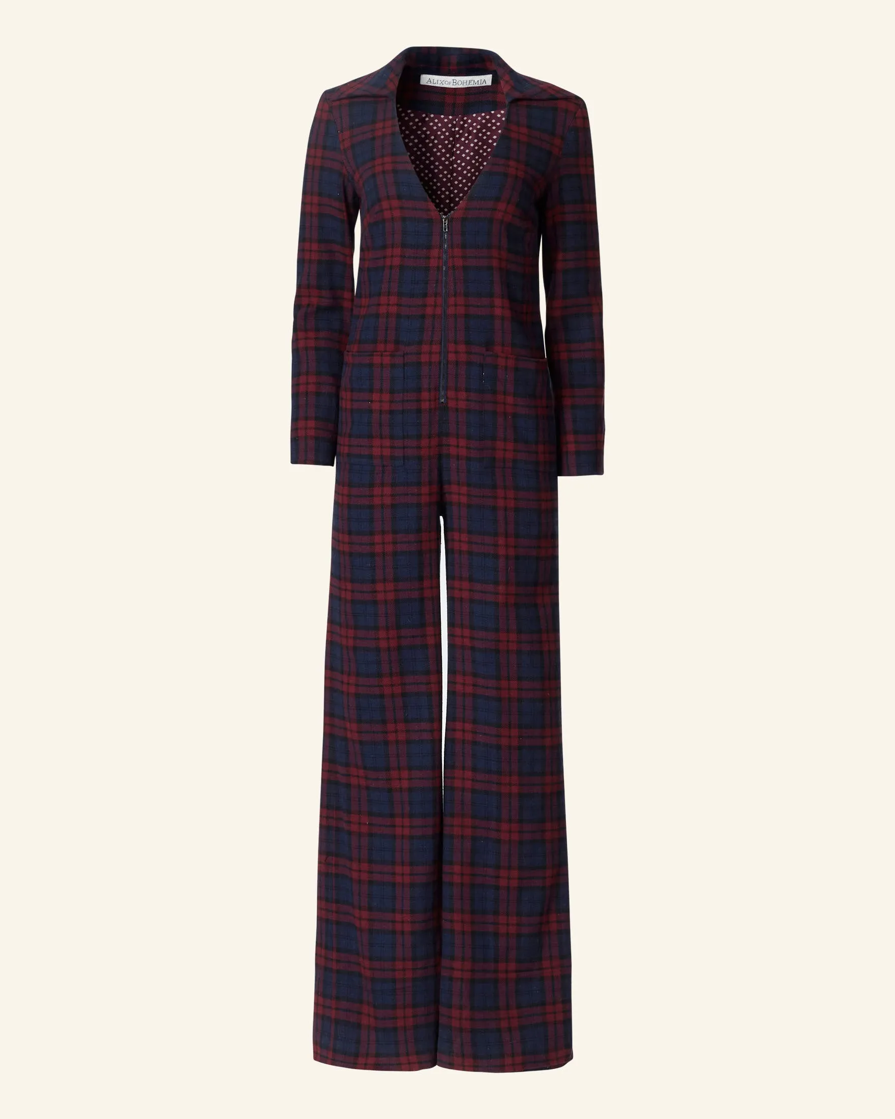 Louisa Berry Plaid Jumpsuit