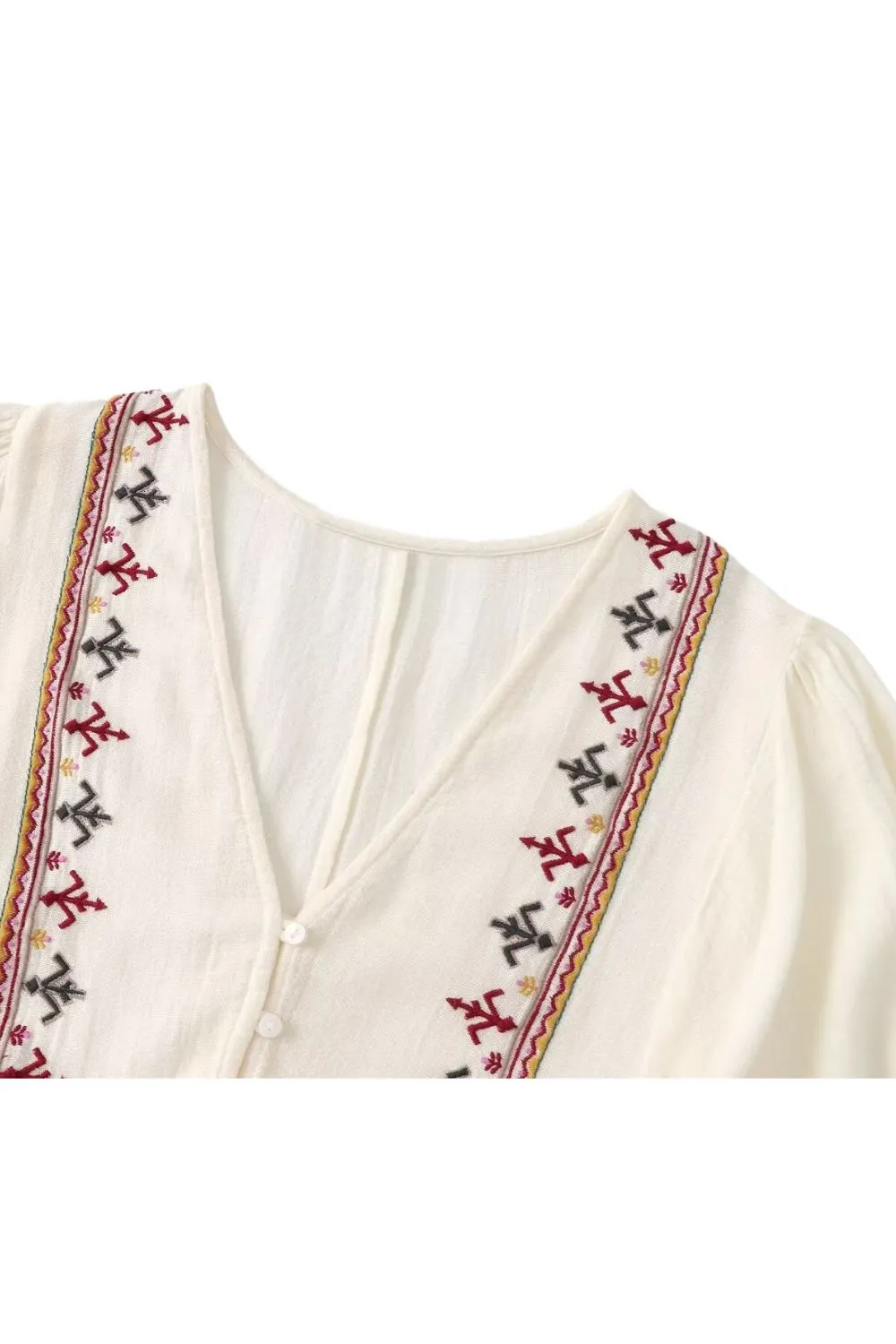 'Lydia' Casual Patchwork Embroidered Mini Dress