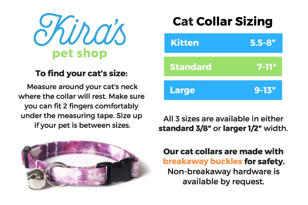 Magenta Pink Geometric Shapes Cat Collar