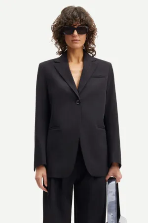 MARA Chalk Stripe Blazer | Black Stripe