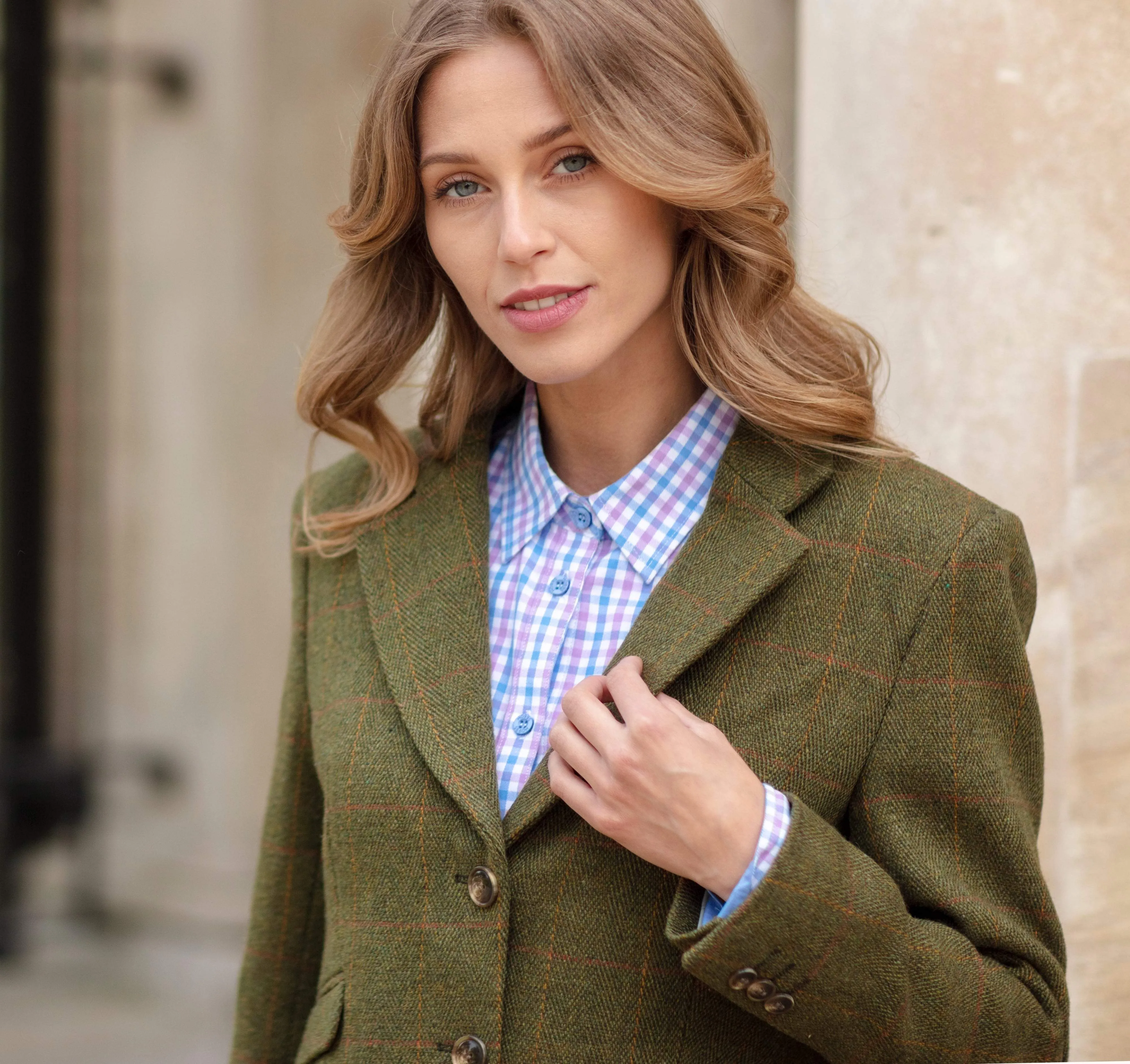 Mayland ladies hacking jacket, tweed, mørk grøn
