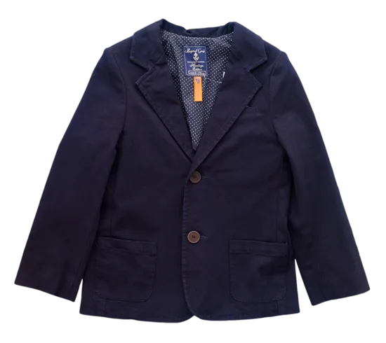 Mayoral Navy Cotton Twill Blazer