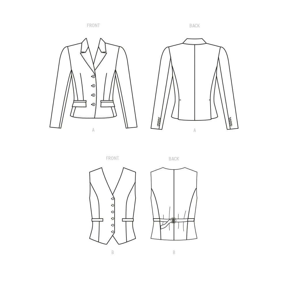 McCall's Sewing Pattern M8350 Blazer and Waistcoat by Melissa Watson