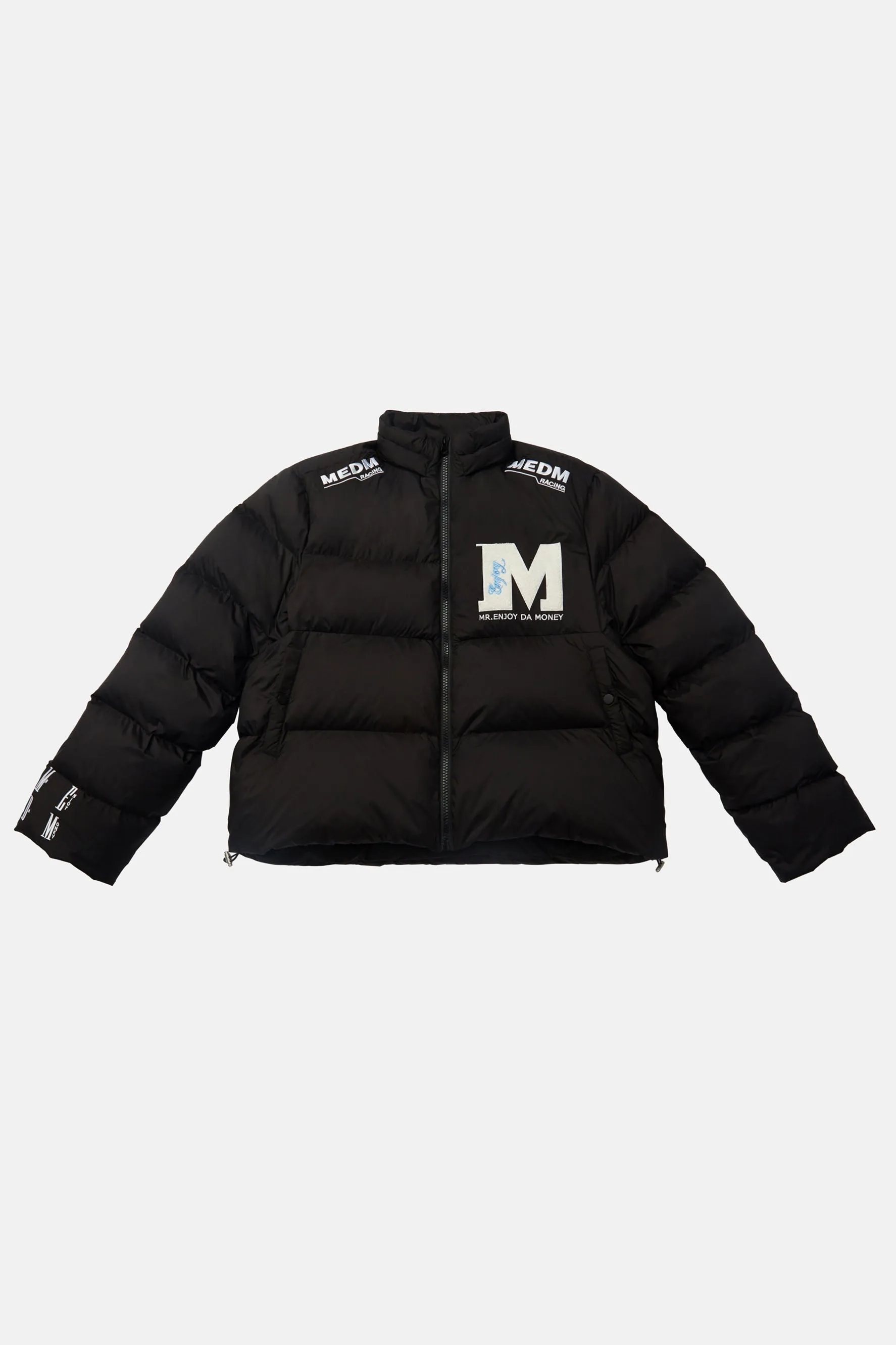 MEDM EMBROIDERED LOGO PUFFER JACKET