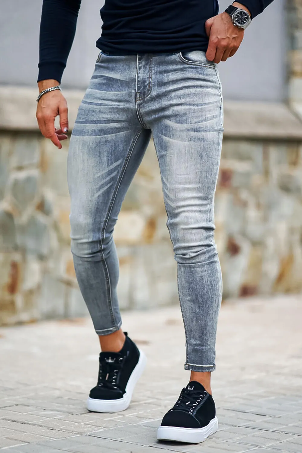Men's Blue Skinny Jean - High Waist