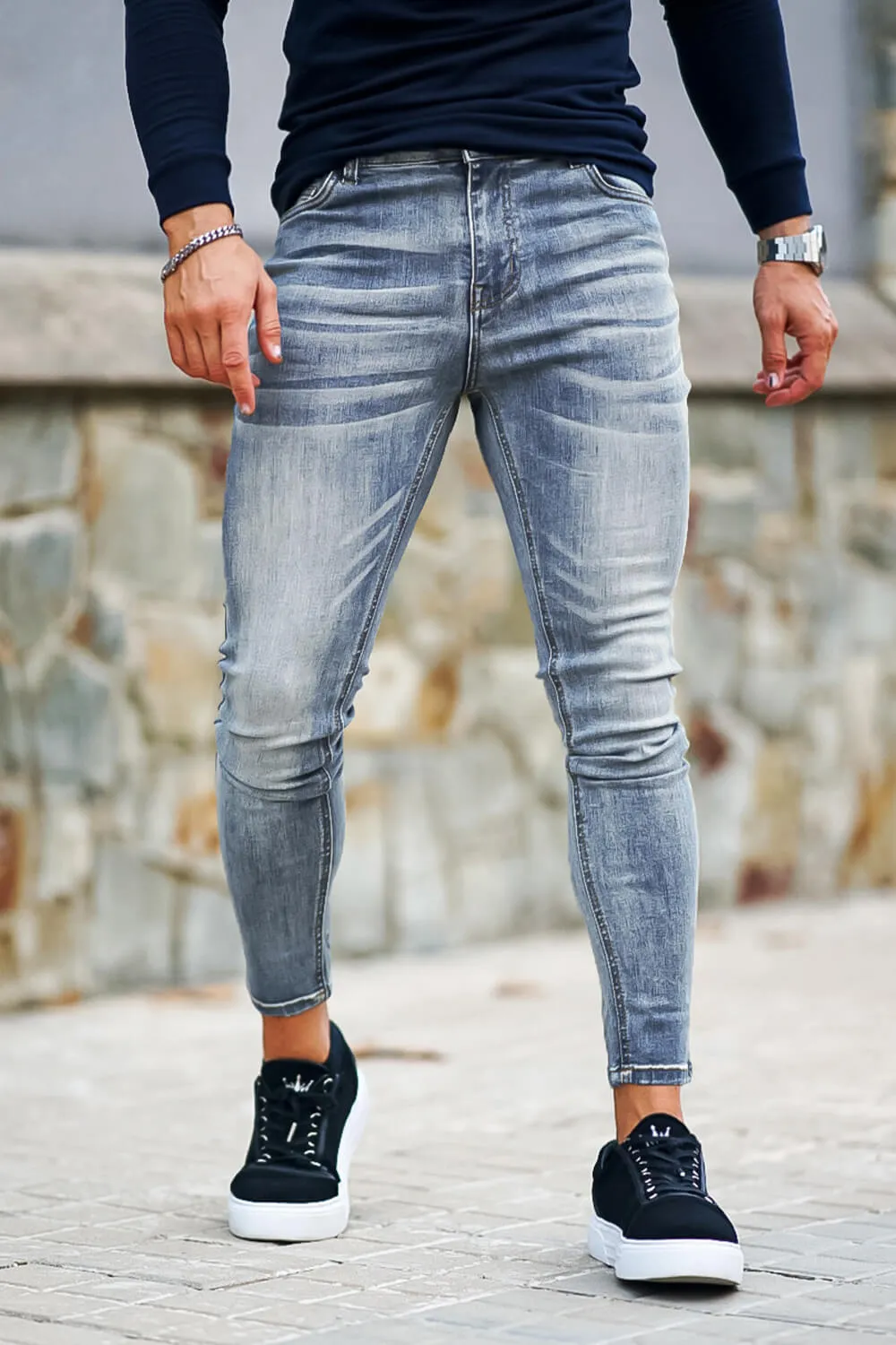 Men's Blue Skinny Jean - High Waist